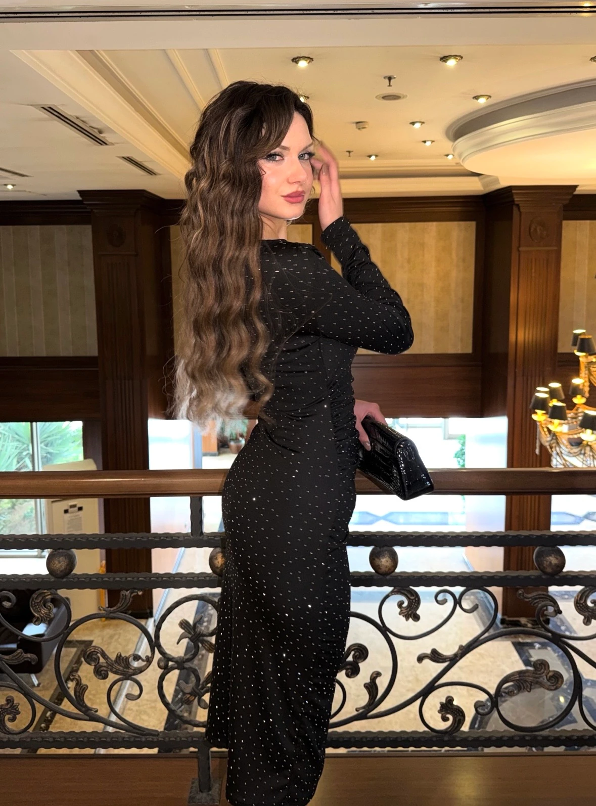 Livia taşlı elbise