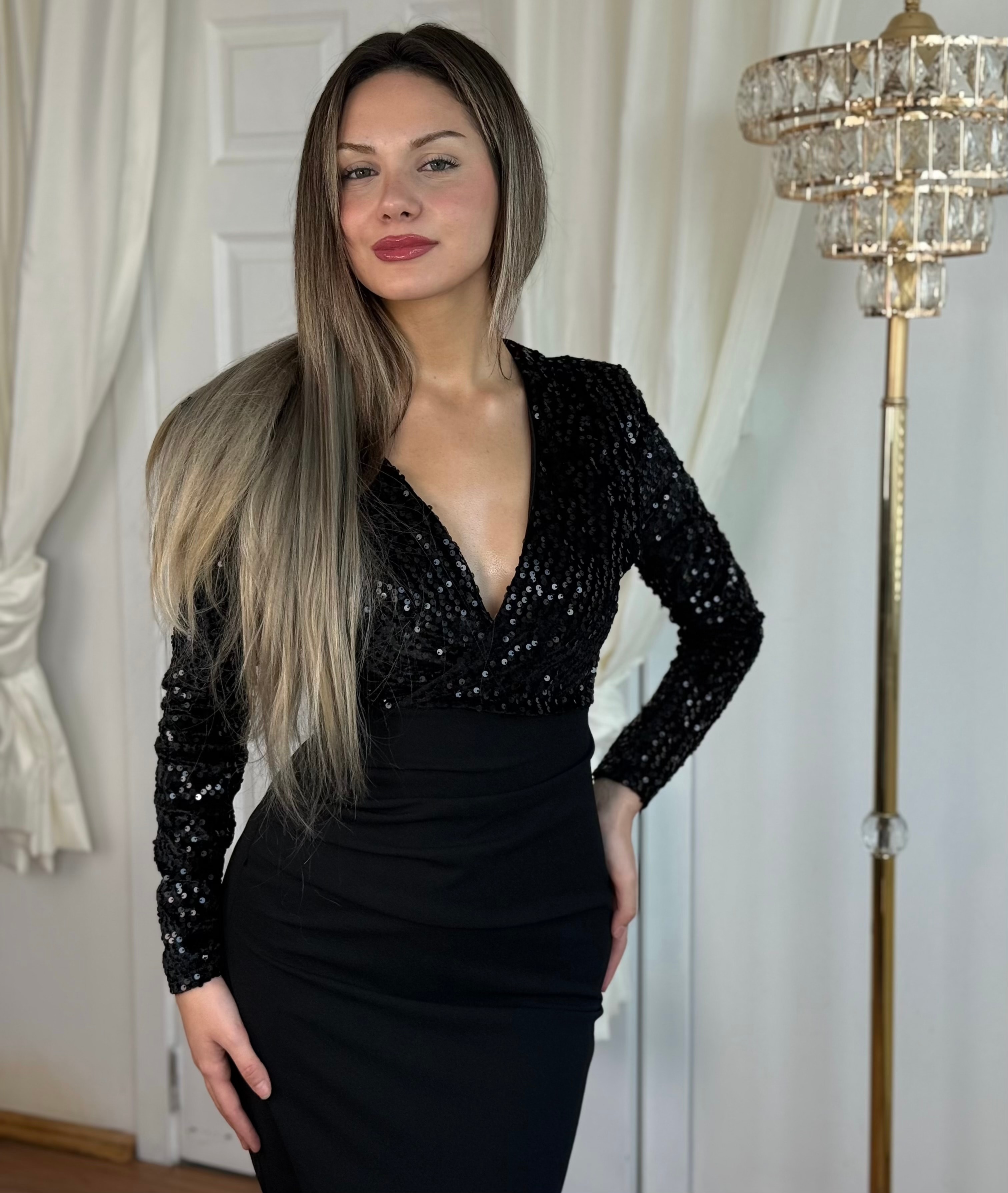 Beryy Payetli Elbise