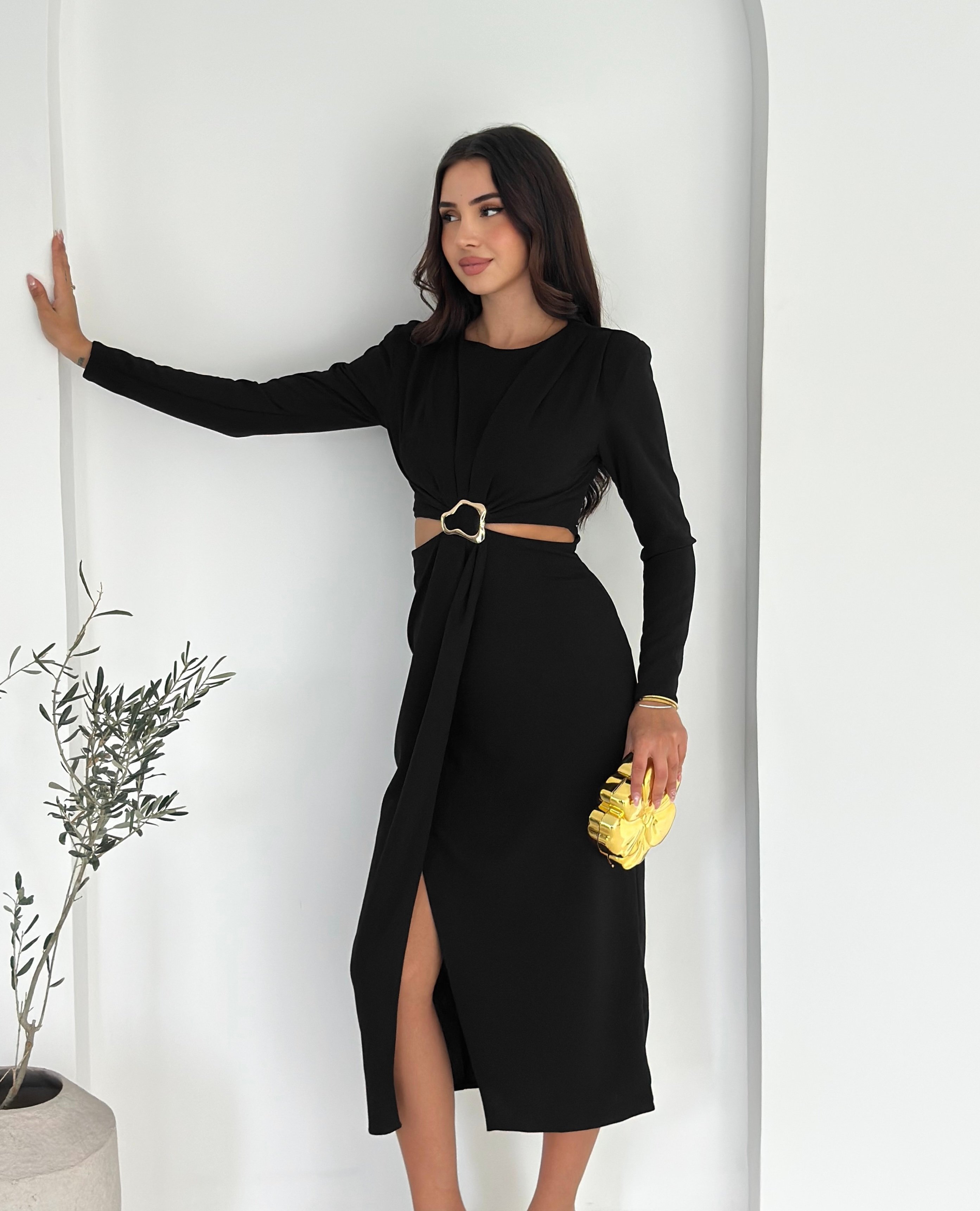 Layer Toka Detaylı Elbise