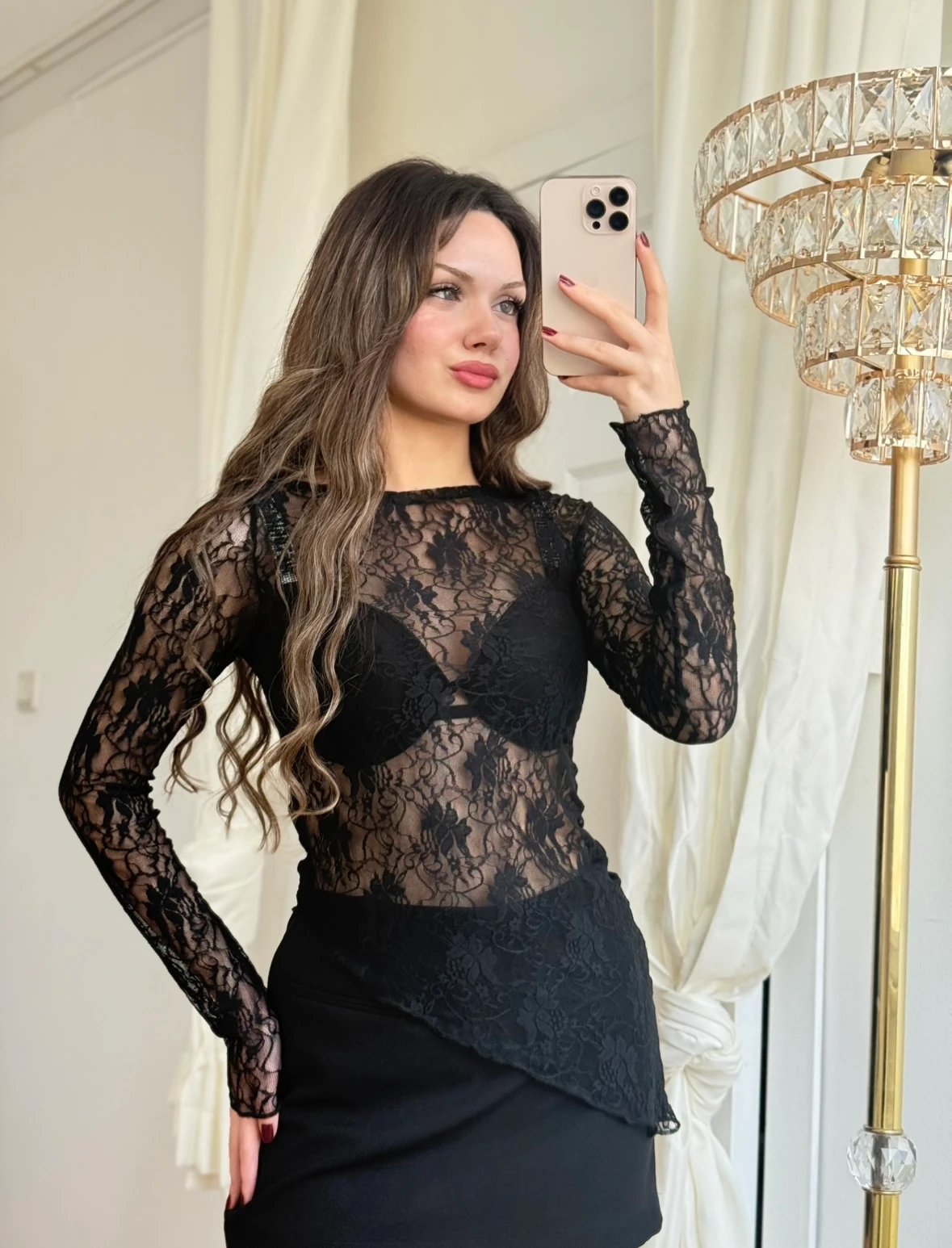 Diana Dantel Bluz - Siyah