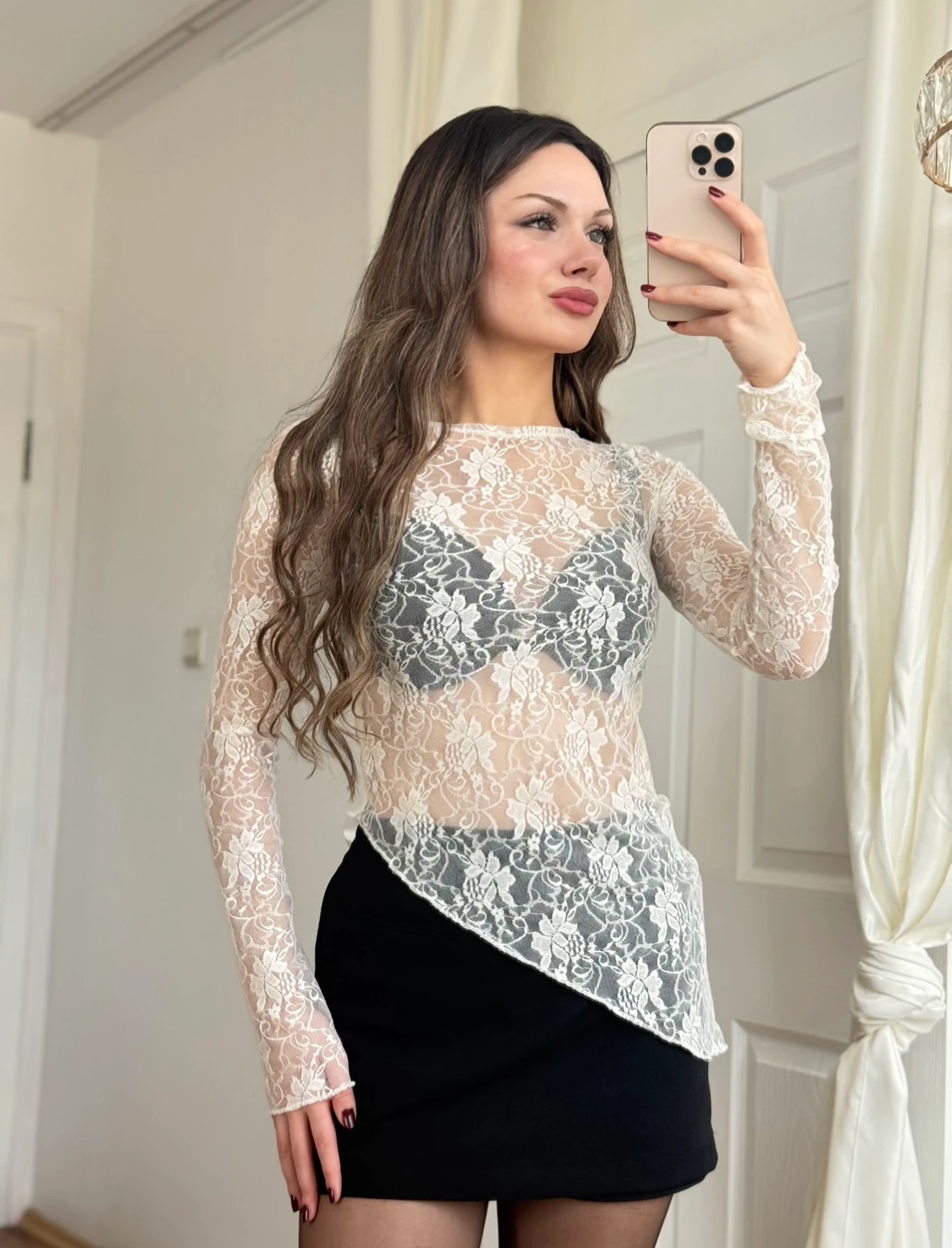 Diana Dantel Bluz - Beyaz