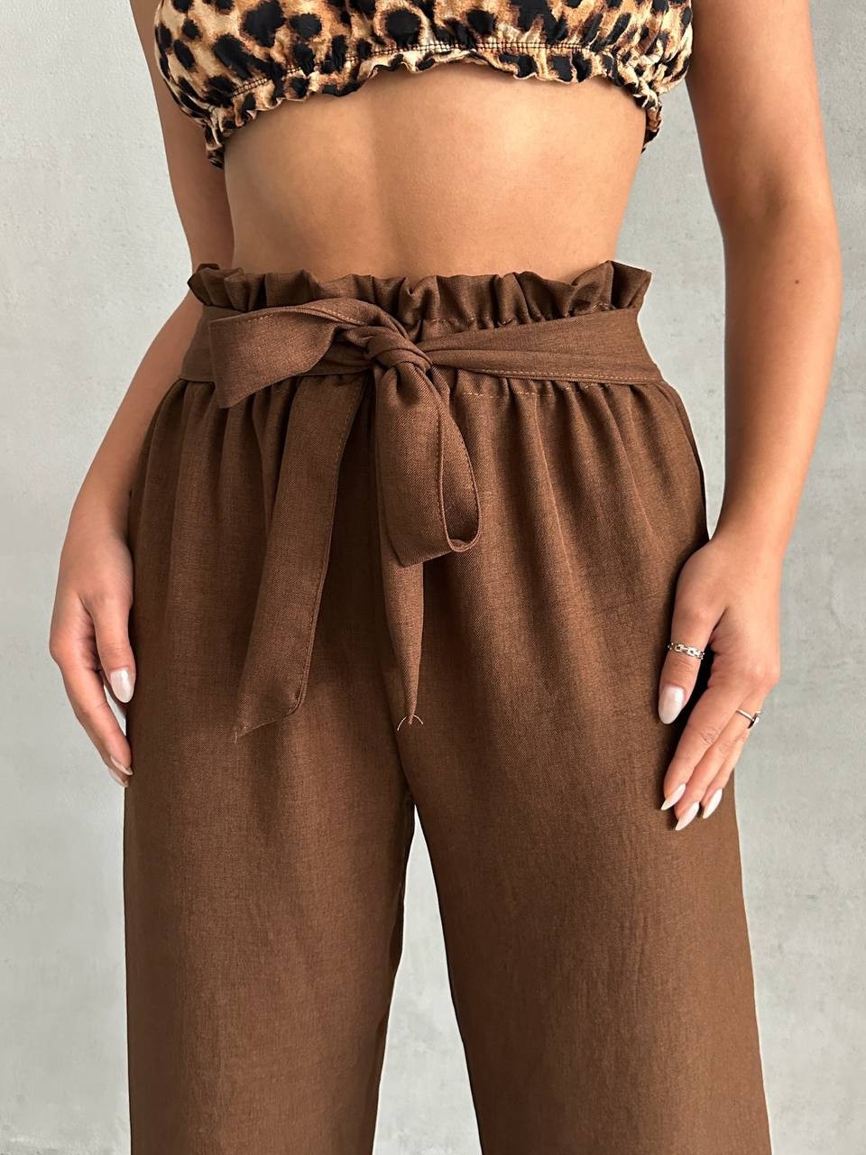 Arya Keten Pantolon - Kahverengi