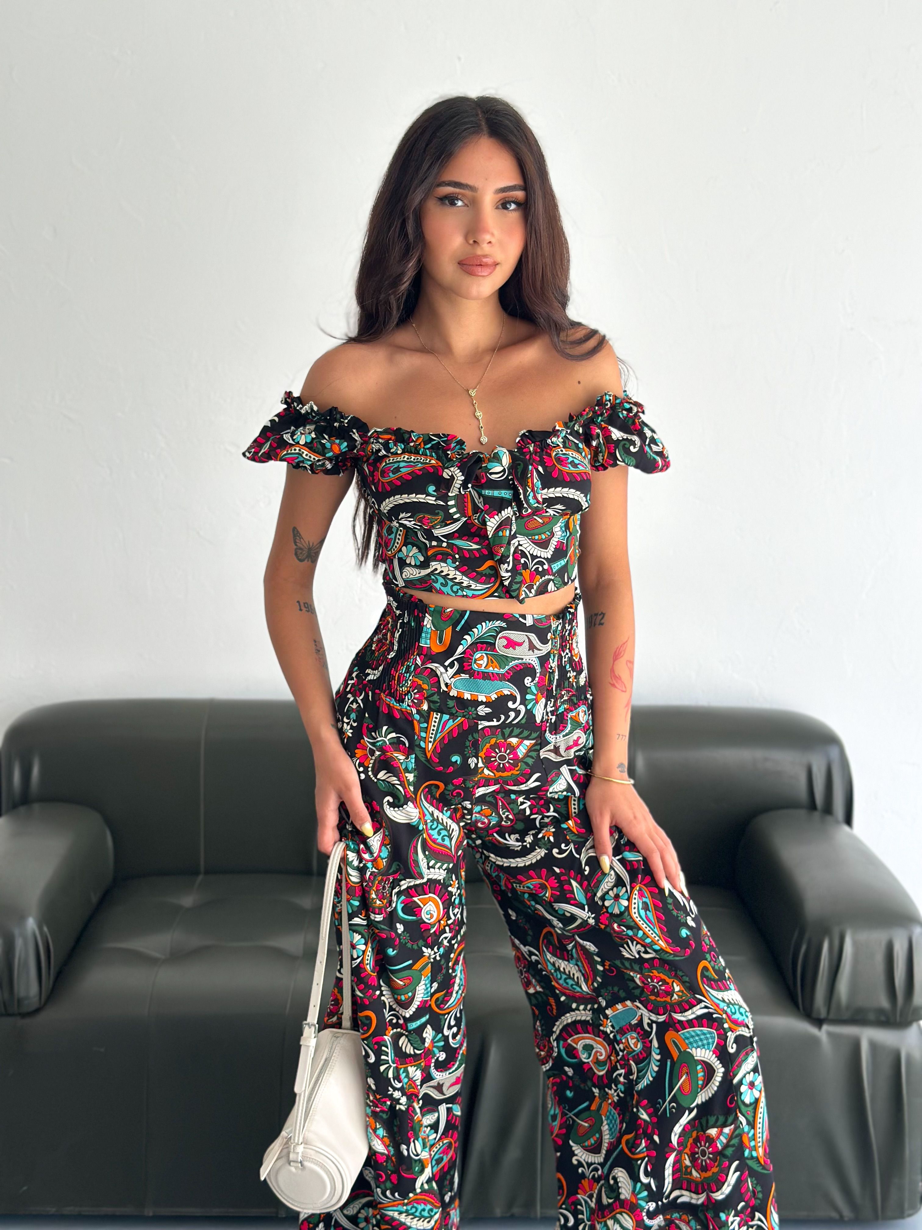 Mara Crop Pantolon Takım