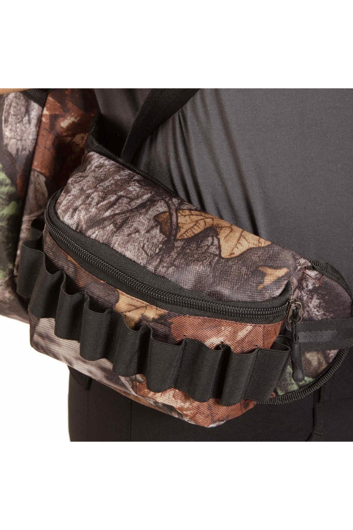 VestPack Orman Kamuflaj Çantalı Avcı Yeleği Ayarlanabilir Beden