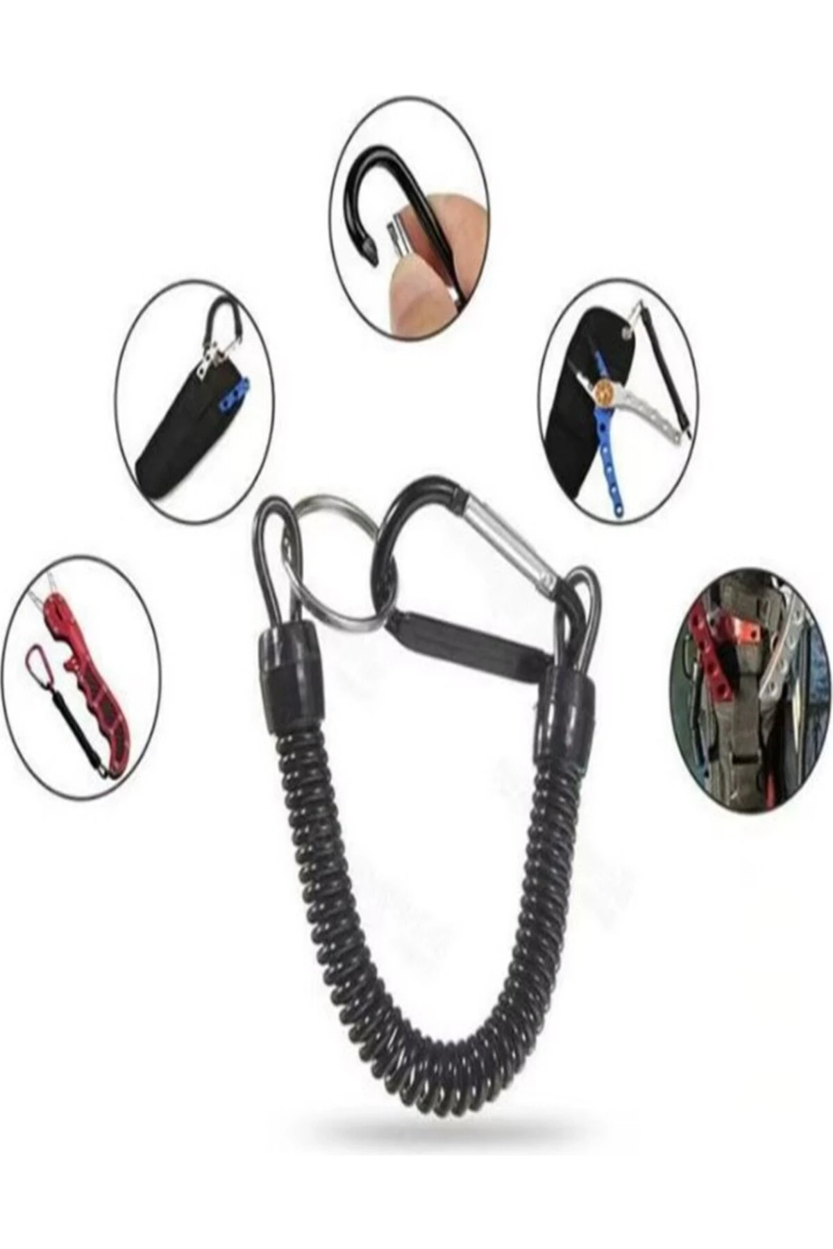 Spiral Karabinalı Holder Takım Askı Aparatı