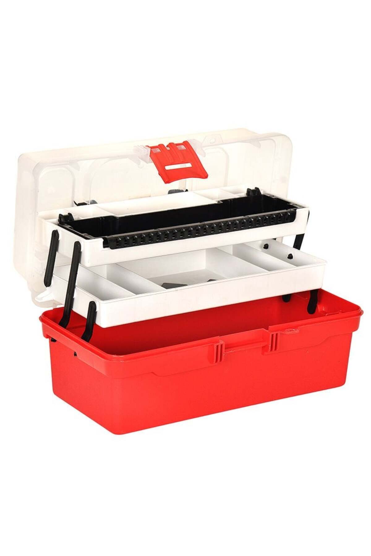 Şeffaf Kapaklı 15'' Balıkçı Alet Malzeme Çantası