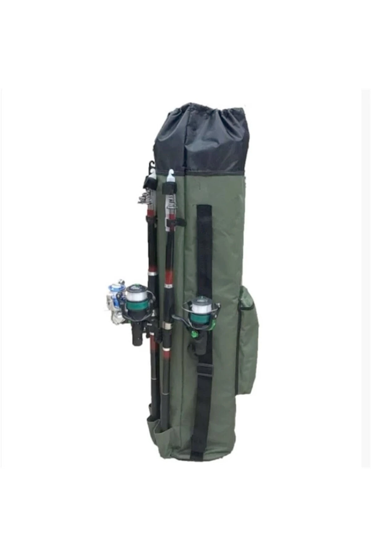 Haki Balıkçı Kamış Ve Olta Taşıma Sırt Çantası