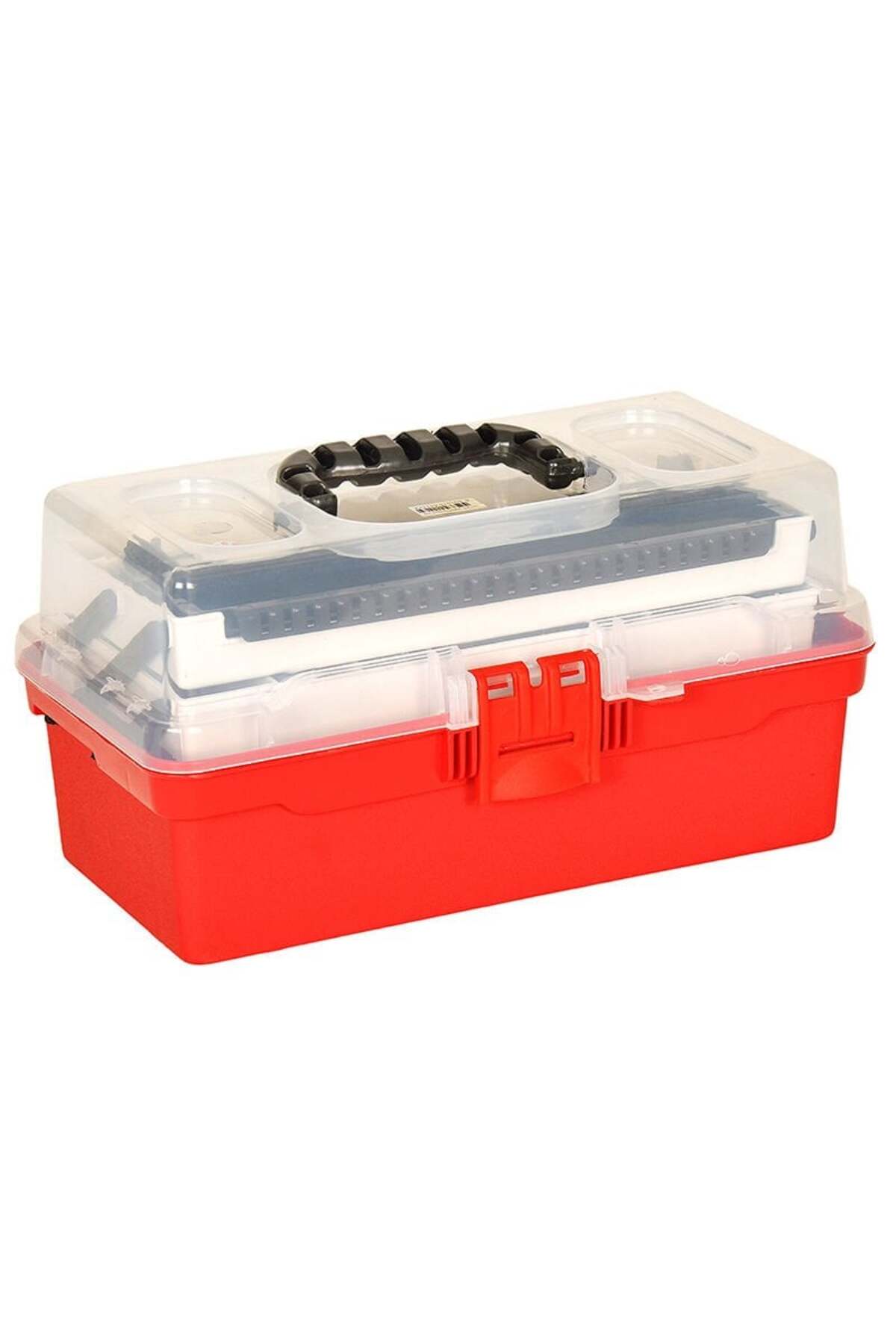 Şeffaf Kapaklı 15'' Balıkçı Alet Malzeme Çantası