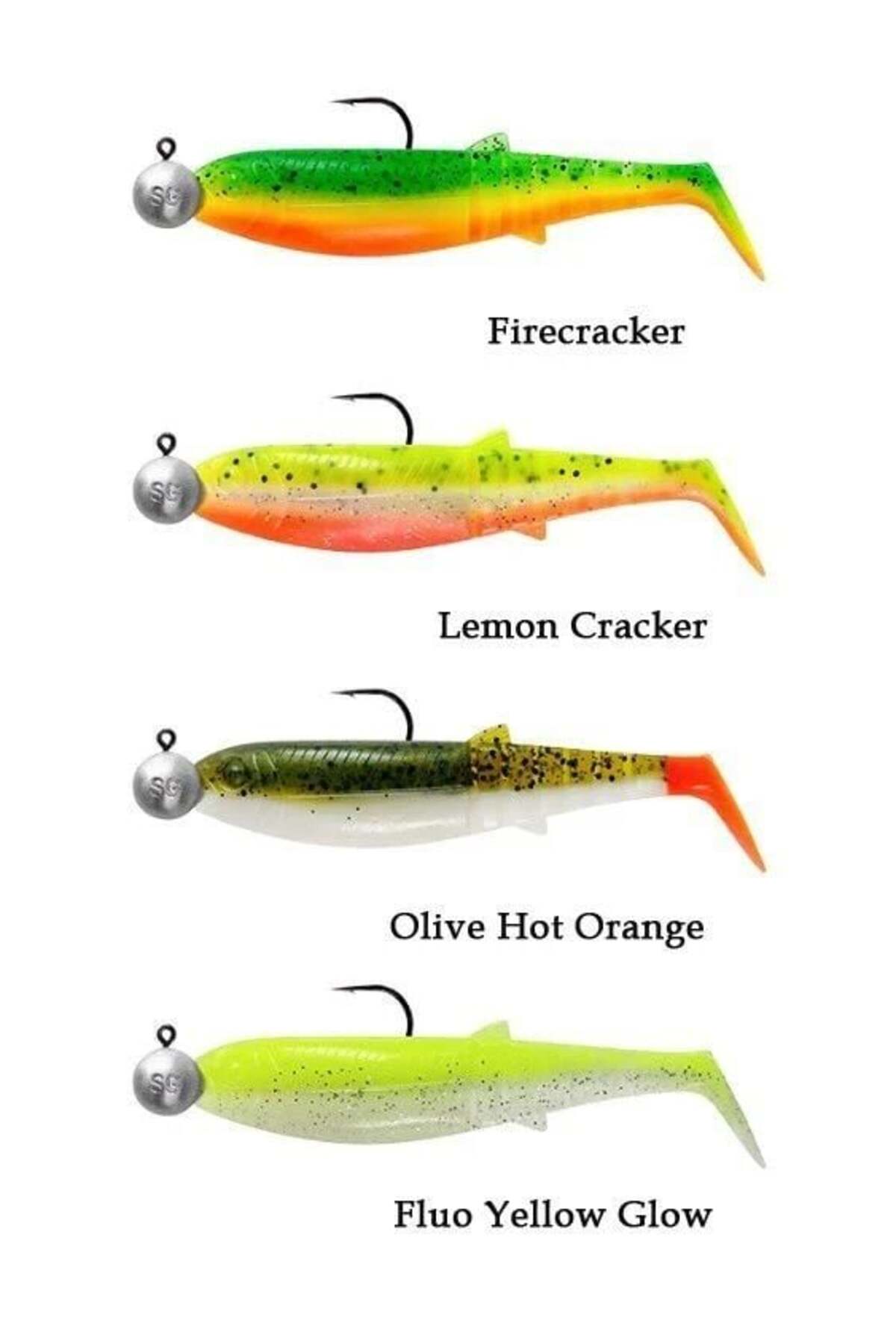 Cannibal Shad 8cm 5gr 7.5gr #2/0 Dark Water 4 4 Adet Suni Balık