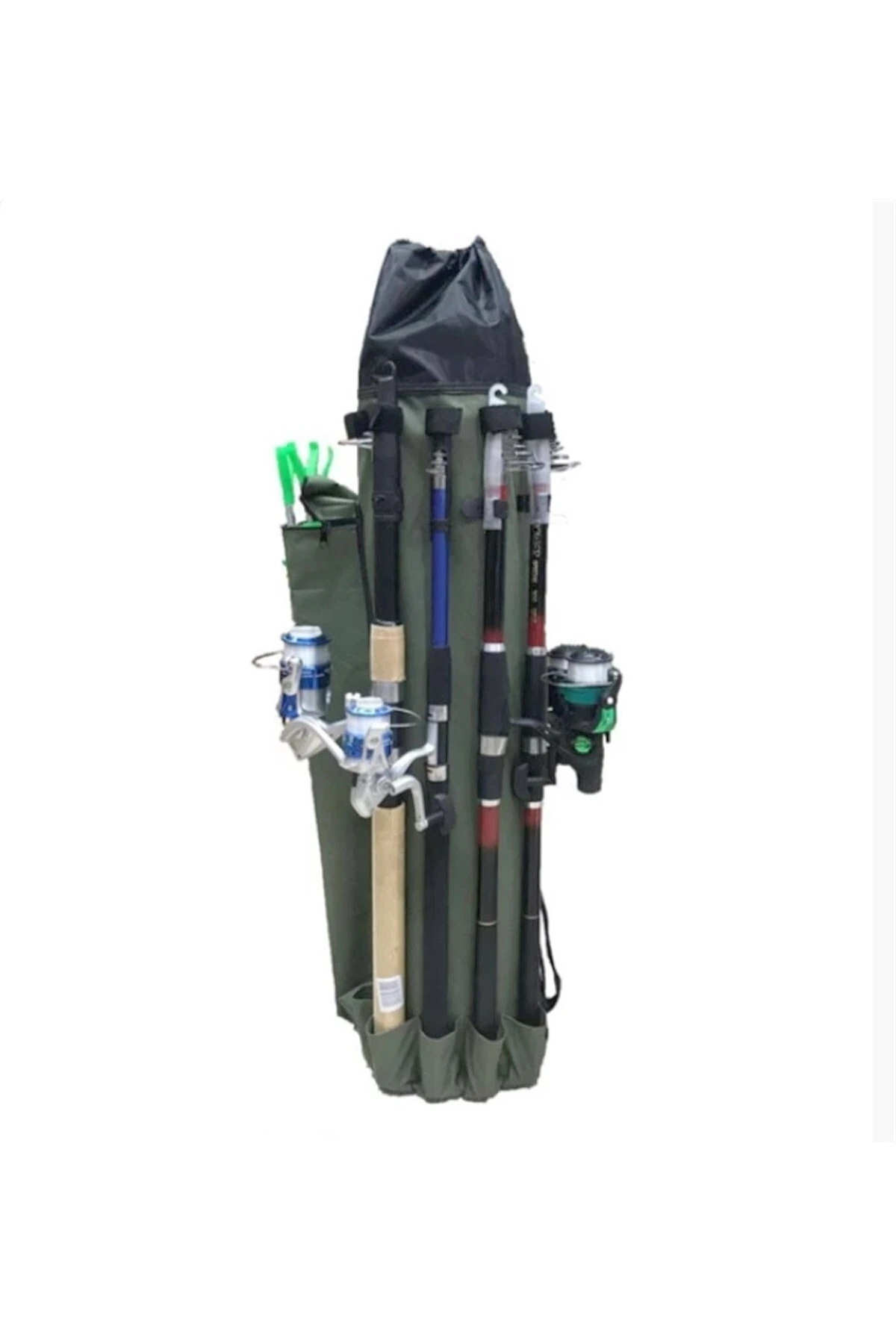 Haki Balıkçı Kamış Ve Olta Taşıma Sırt Çantası