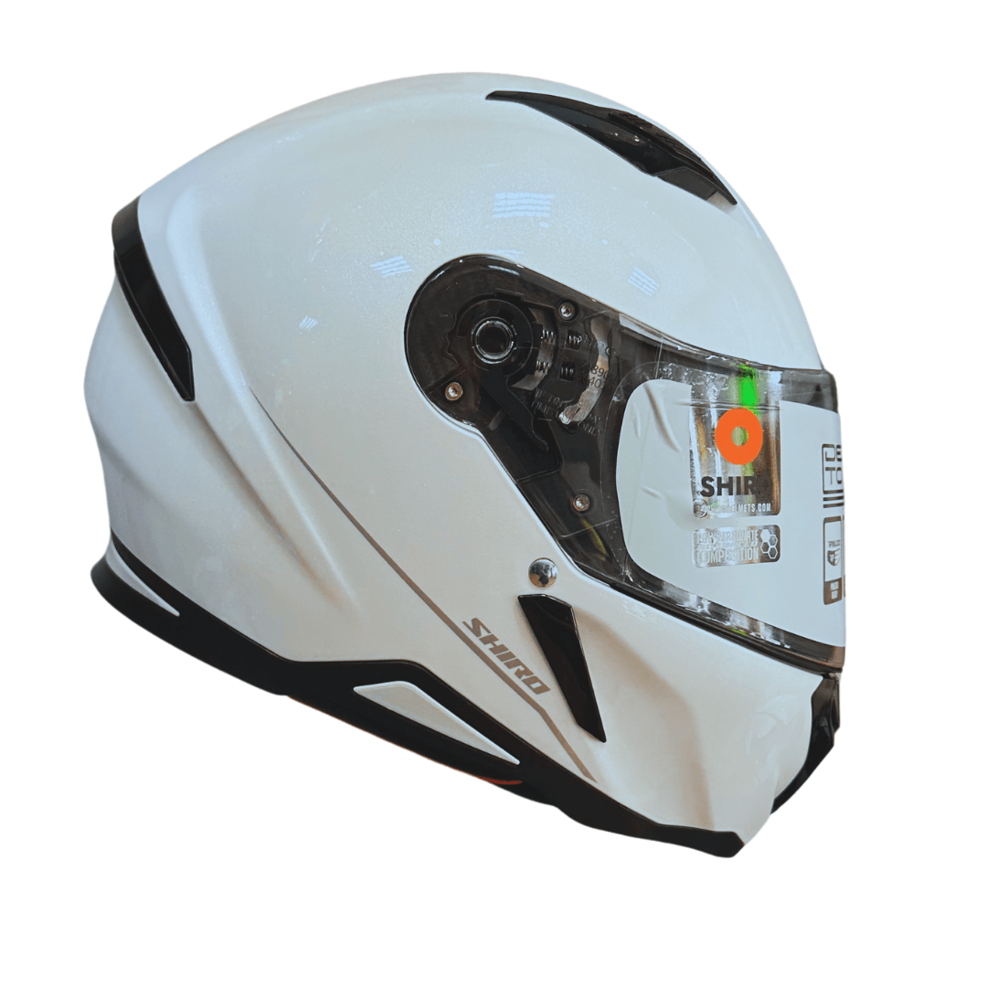 SHIRO HUNTER PEARL WHITE FULLFACE MOTOSİKLET KASKI 