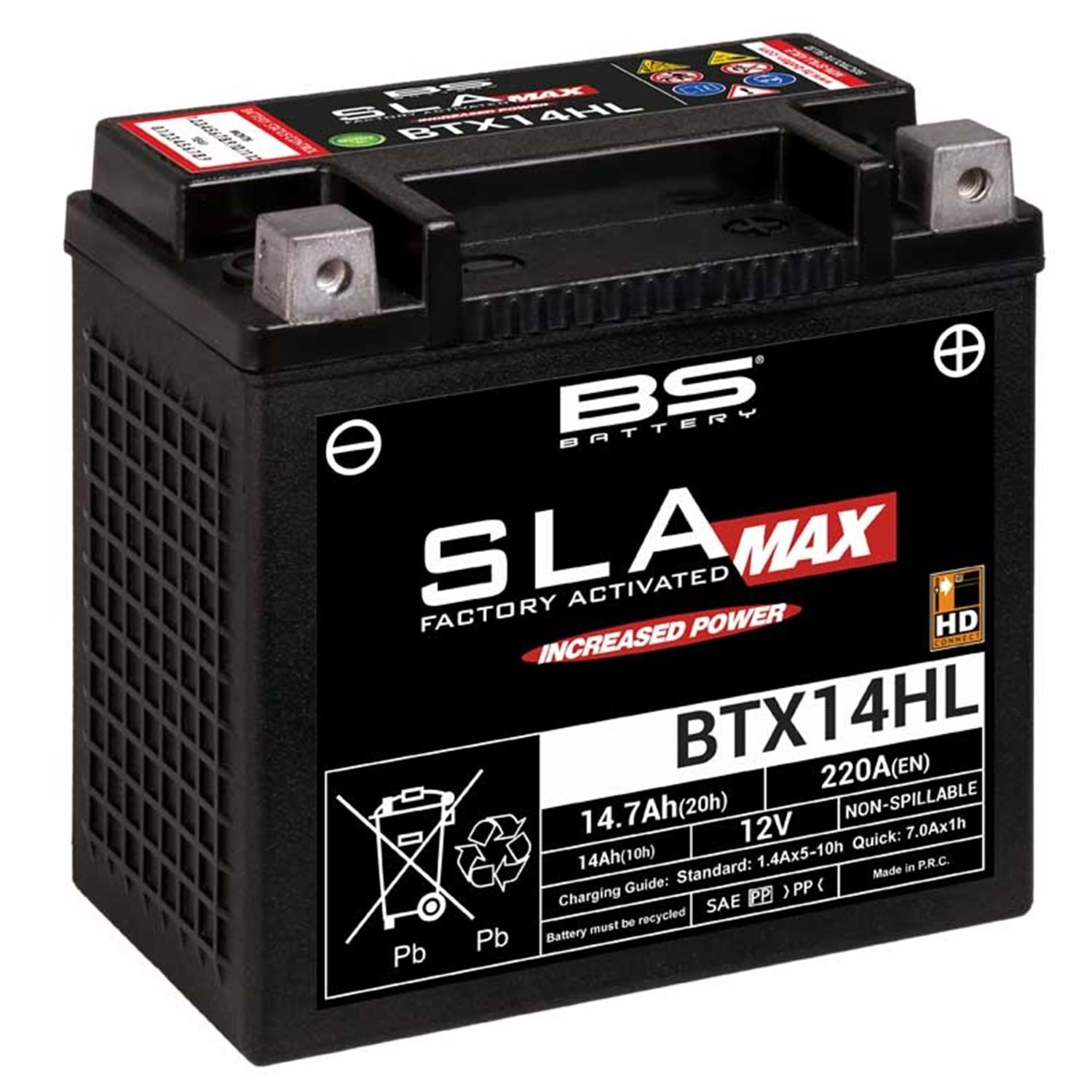 BS BATTERY MOTOSİKLET AKÜLERİ - YENİ ÜRETİM TARİHLİ - BTX14HL - SLA MAX