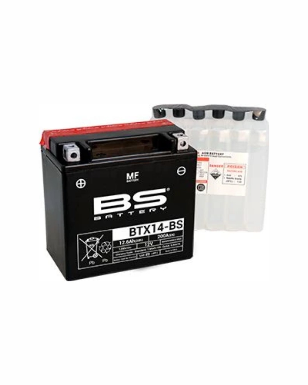BS BATTERY MOTOSİKLET AKÜLERİ - YENİ ÜRETİM TARİHLİ - BTX14-BS