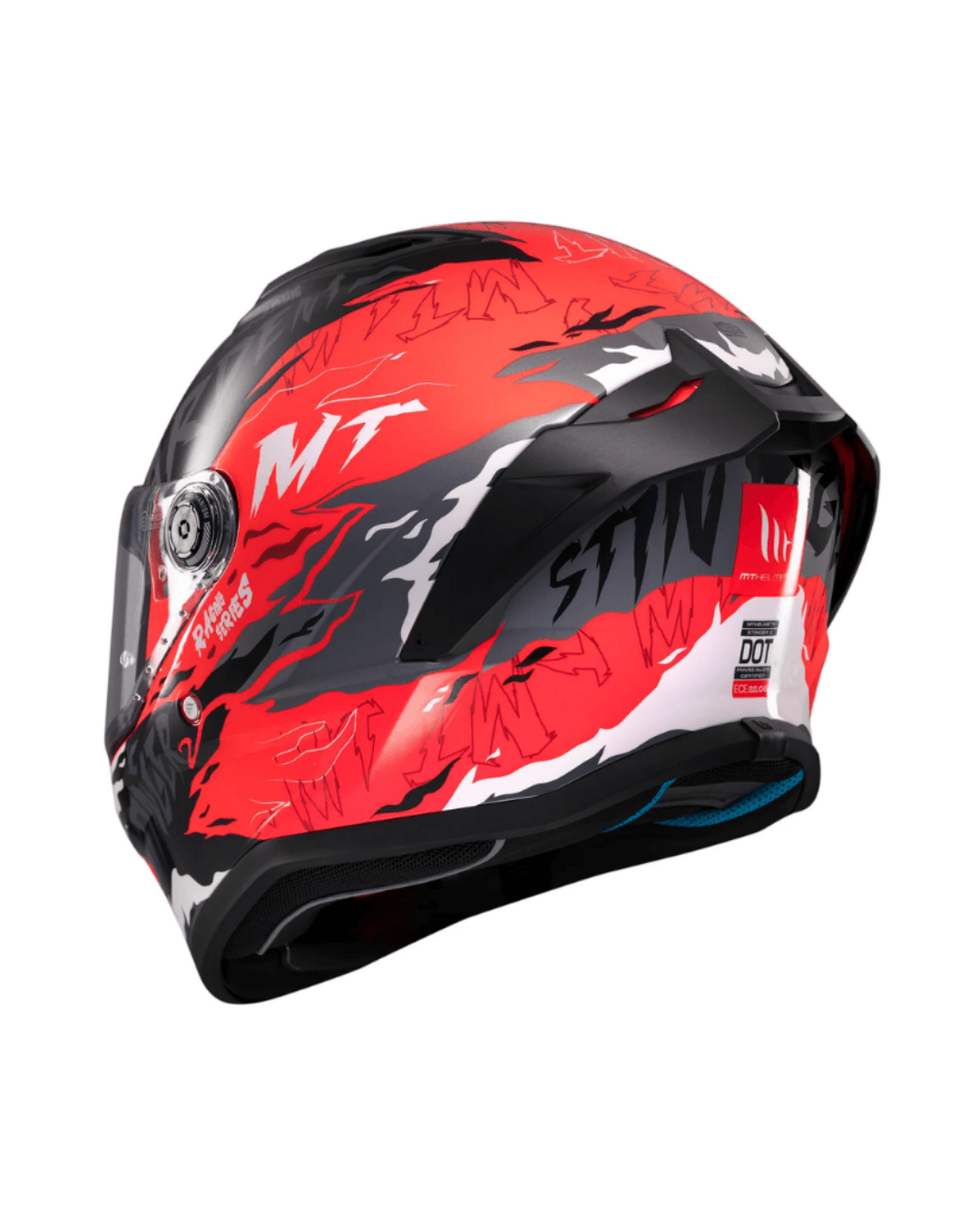 Mt Helmets Stinger 2 Ardent C5 Parlak Siyah/Kırmızı Fullface Motosiklet Kaskı