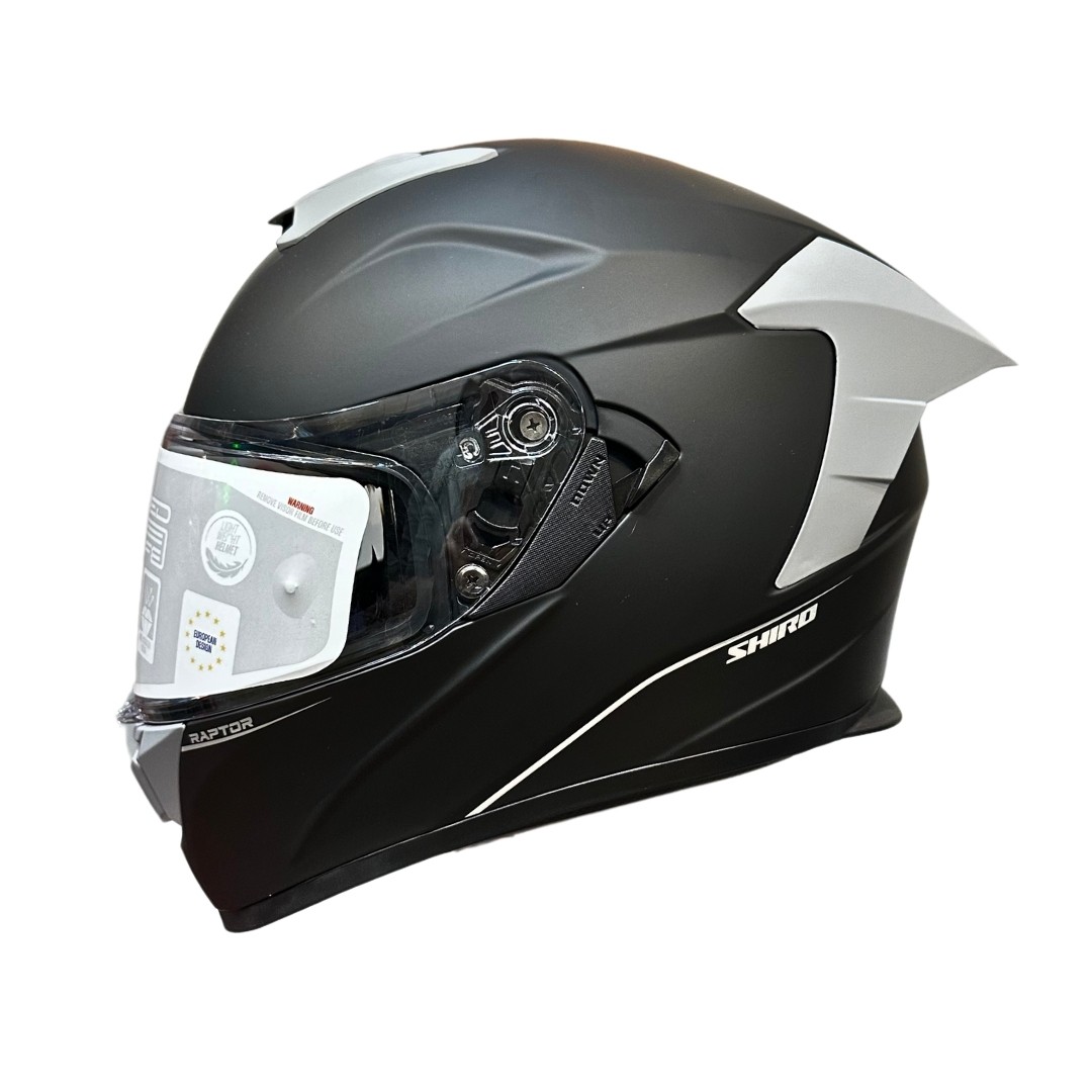 SHIRO RAPTOR SV SİYAH FULLFACE MOTOSİKLET KASKI