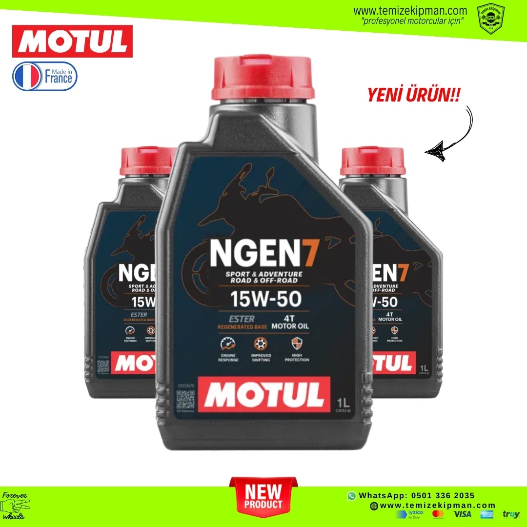 MOTUL YENİ NESİL NGEN 7 15W50 MOTOR YAĞI 1 LİTRE 