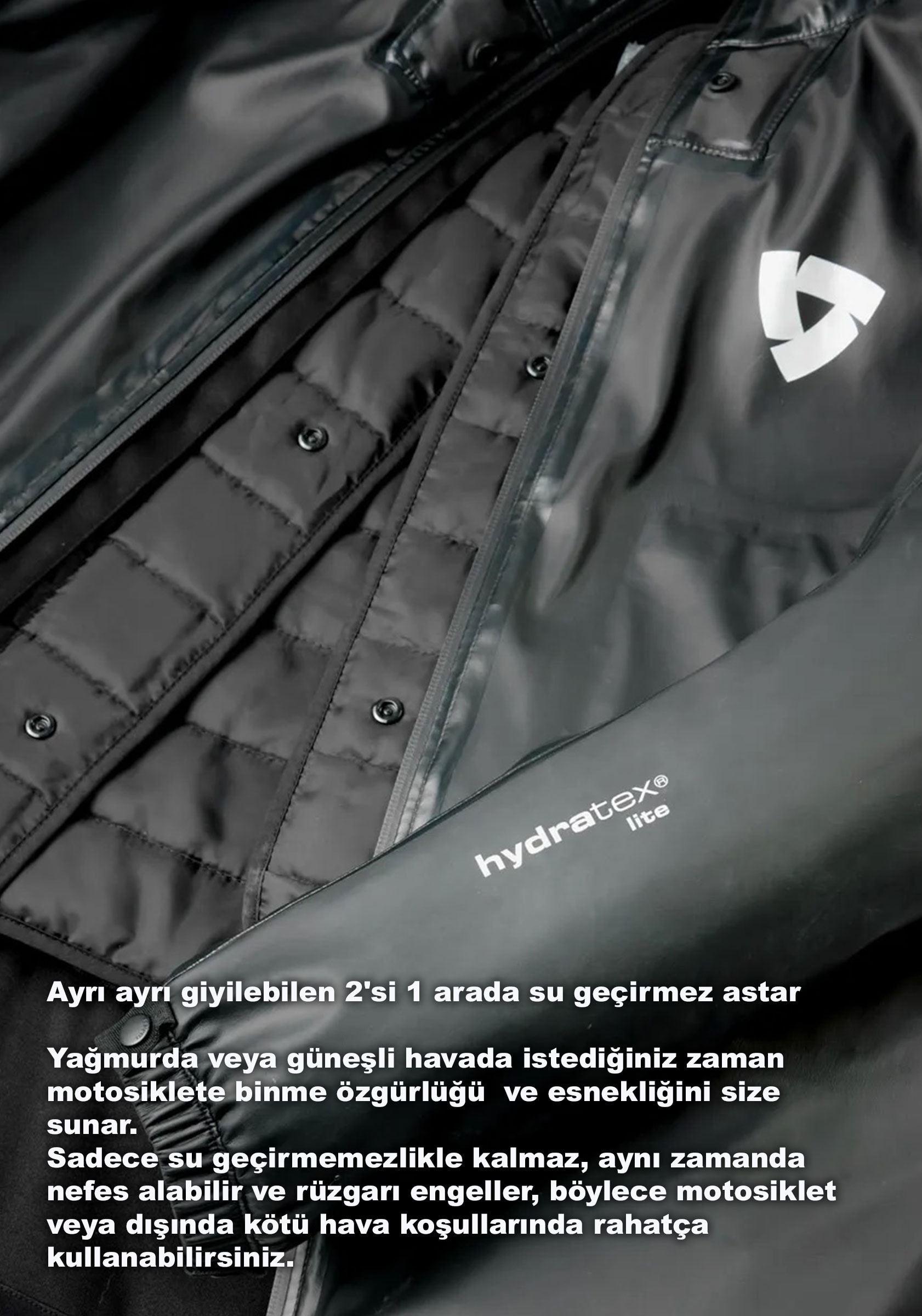 Revit Tornado 4 H2O Siyah/Kum Kahve 4 Mevsim Motosiklet Montu