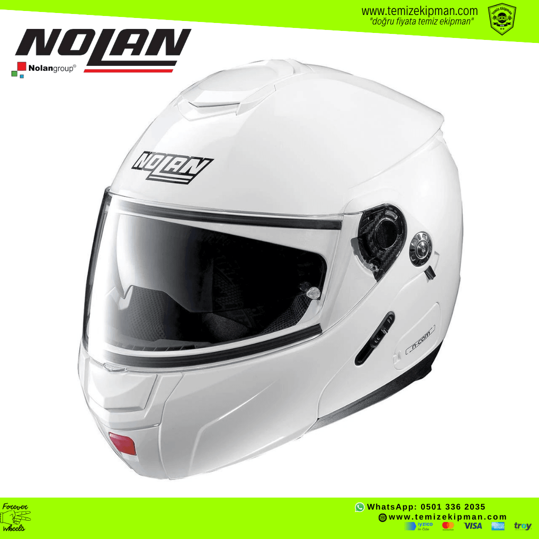 NOLAN N90.2 HIGHLINE BEYAZ ÇENE AÇILIR MOTOSİKLET KASKI + PINLOCK