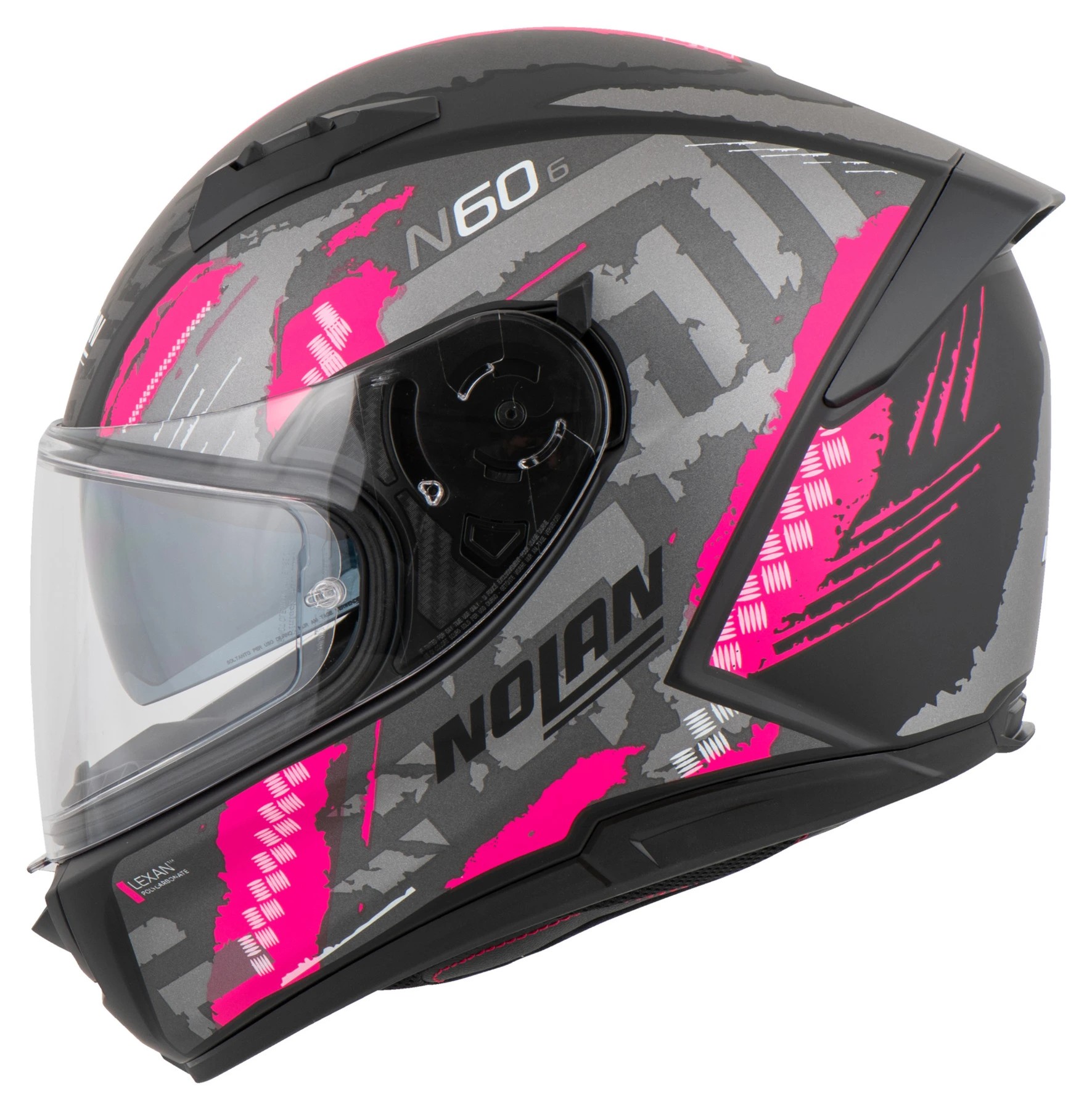 NOLAN N60.6 WHEELSPIN MAT PEMBE GRİ 060 FULLFACE MOTOSİKLET KASKI + PINLOCK