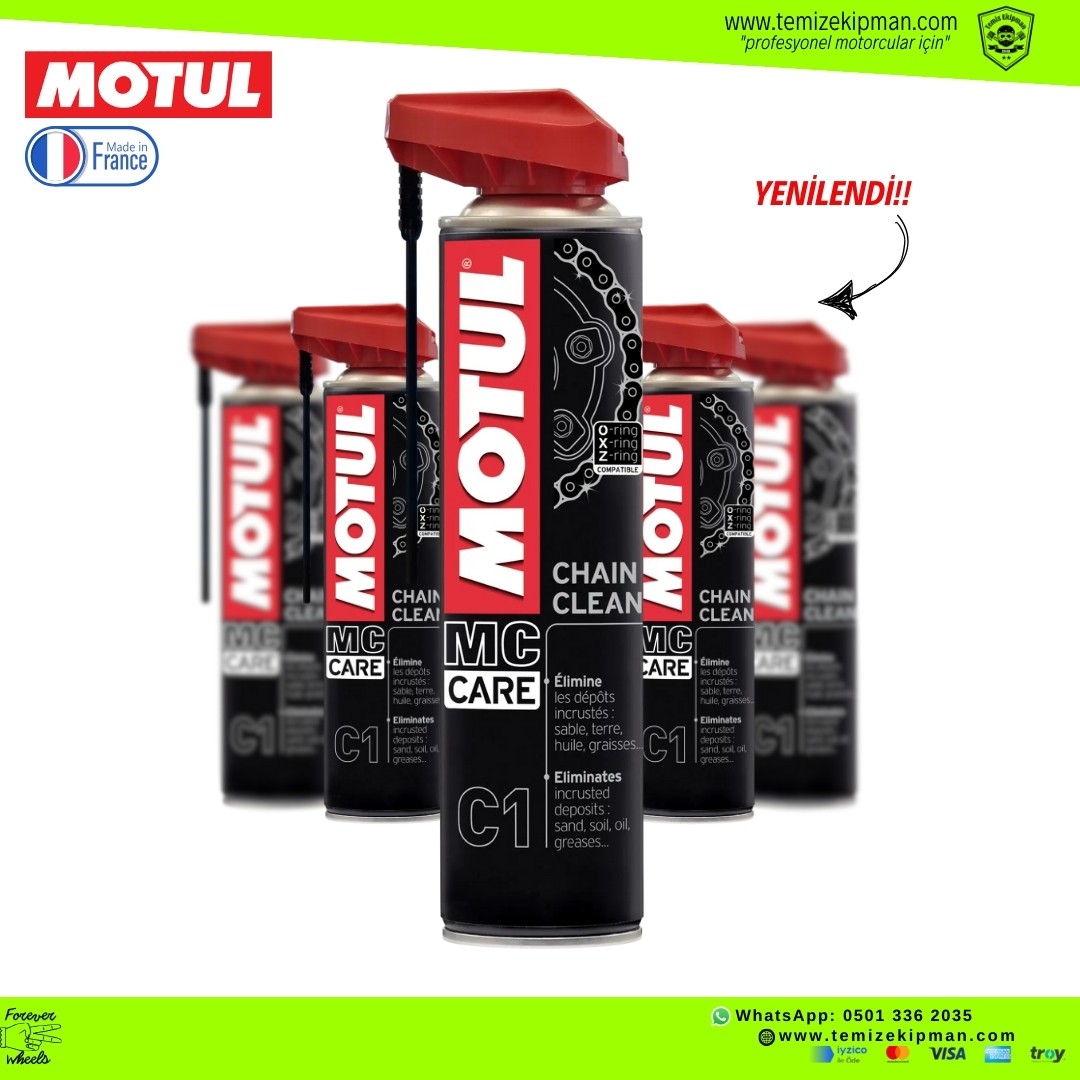 MOTUL C1 YENİ SERİ ZİNCİR TEMİZLEME SPREYİ - CHAIN CLEAN