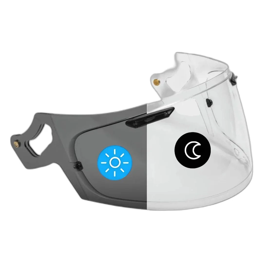 Photochromatic Güneşte Kararan Şeffaf Vizör Arai Uyumlu