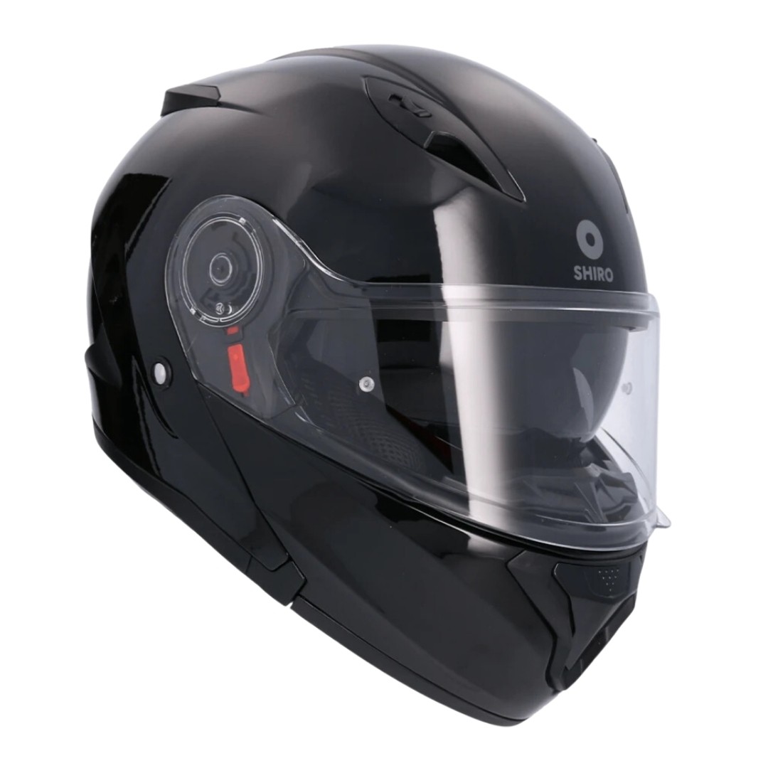 SHIRO SH-508SV TRITON SHINE BLACK ÇENE AÇILIR MOTOSİKLET KASKI