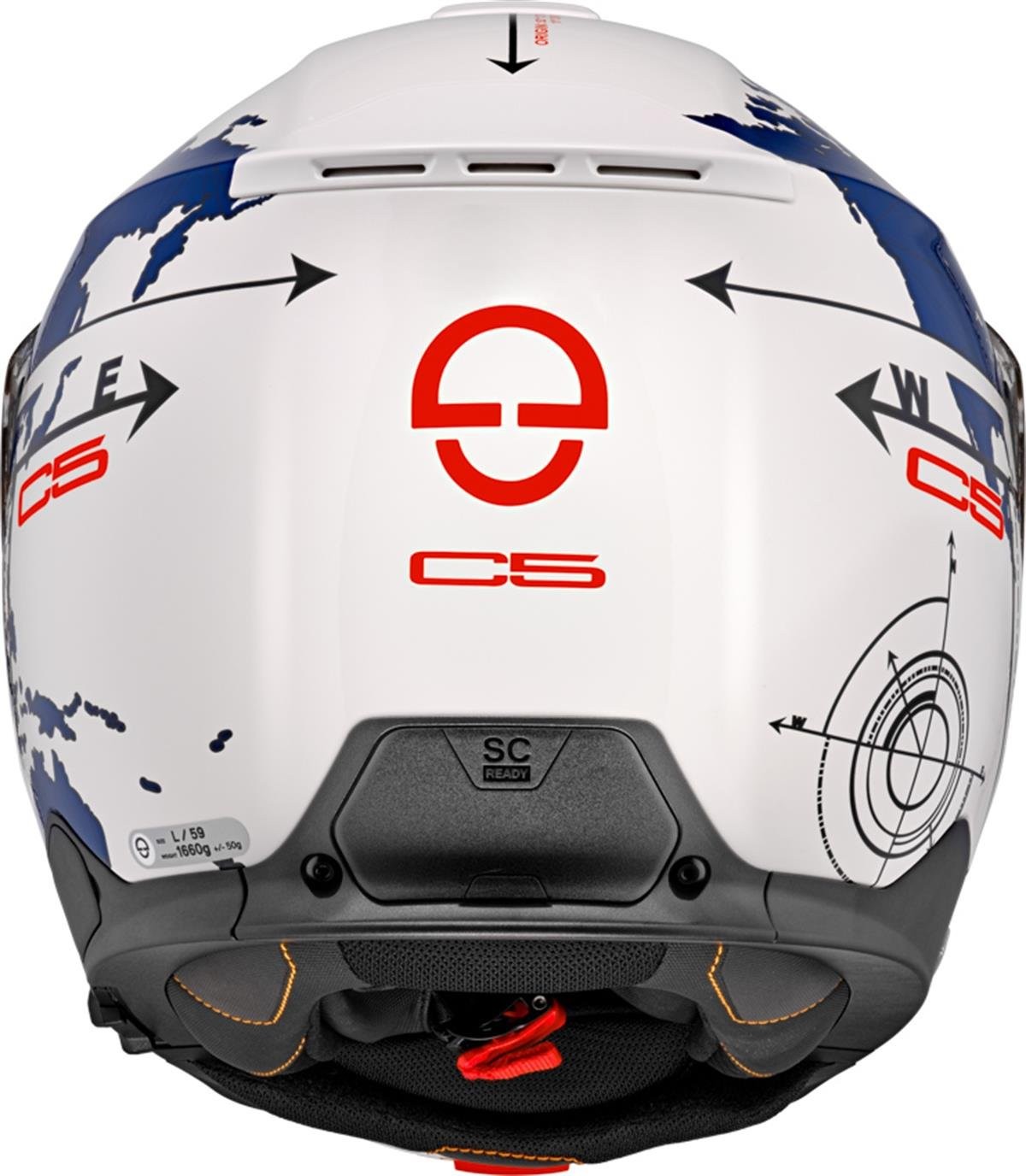 SCHUBERTH C5 GLOBE BLUE ÇENE AÇILIR MOTOSİKLET KASKI + PINLOCK