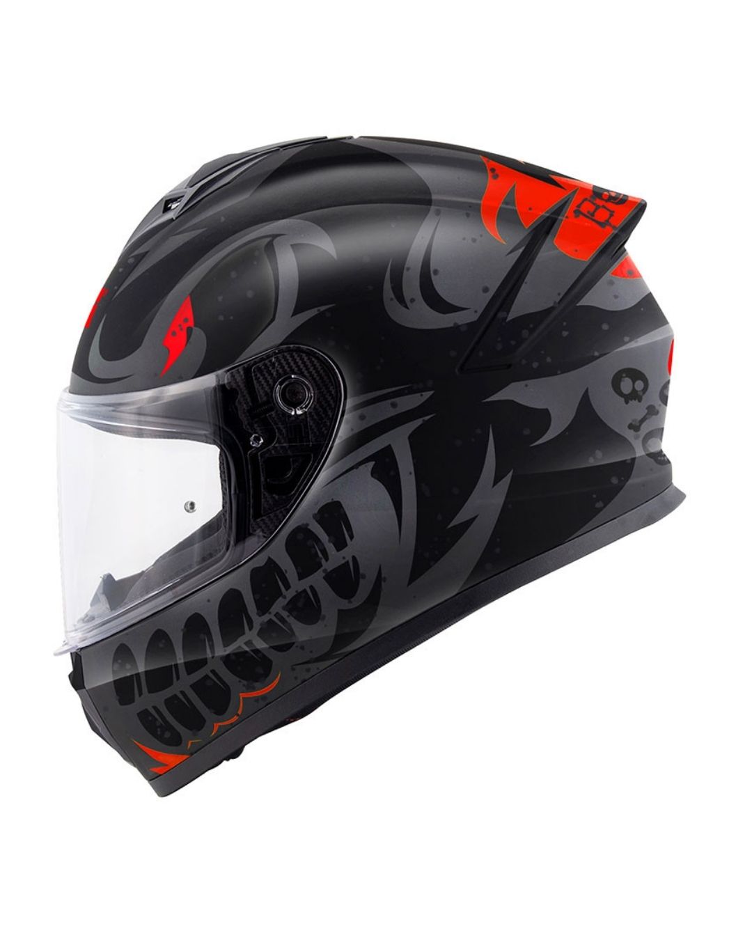 Givi 50.X Bones Mat Siyah/Kırmızı Fullface Motosiklet Kaskı