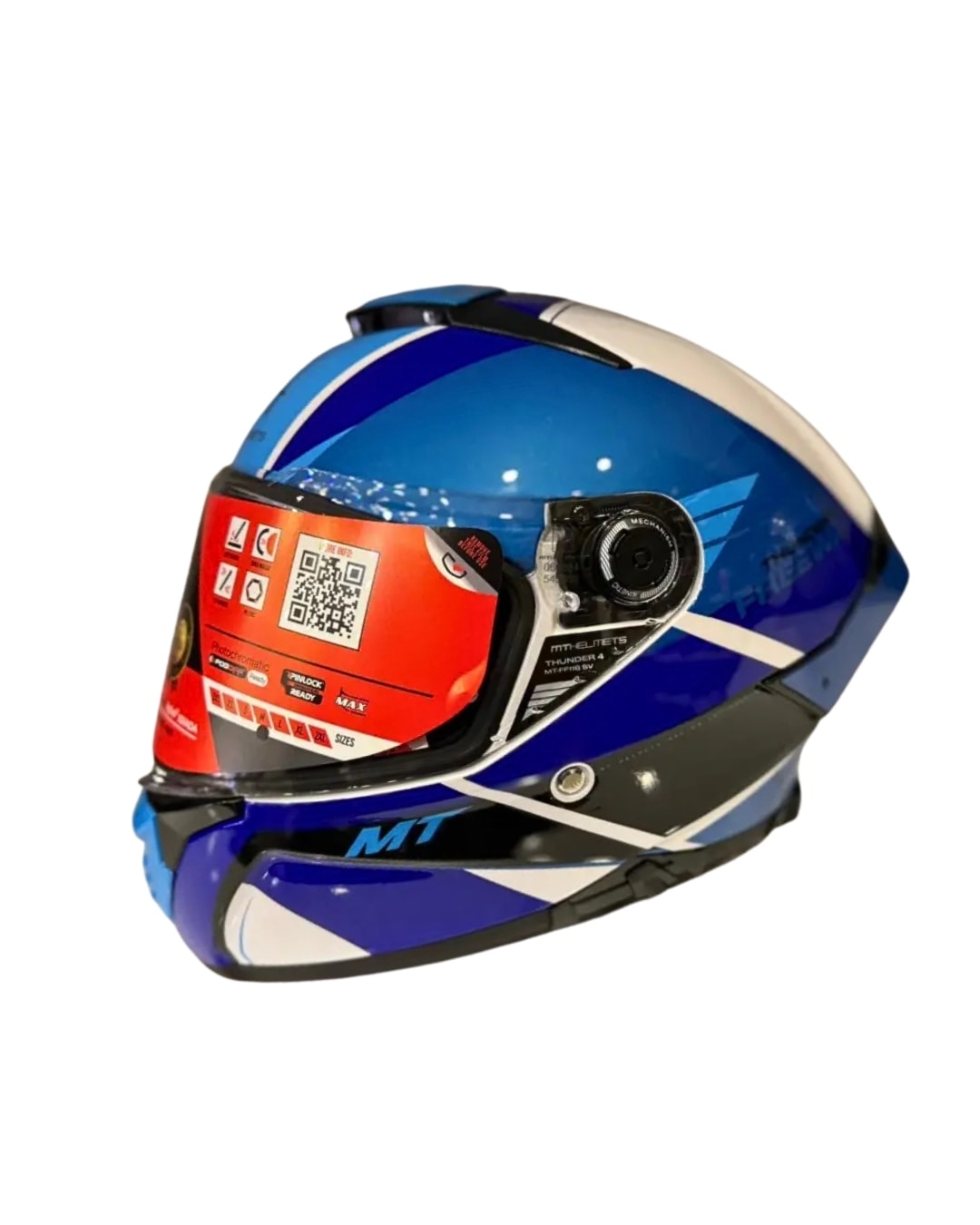 Mt Helmets Thunder 4 Sv Freeway A5 Parlak Mavi Fullface Motosiklet Kaskı
