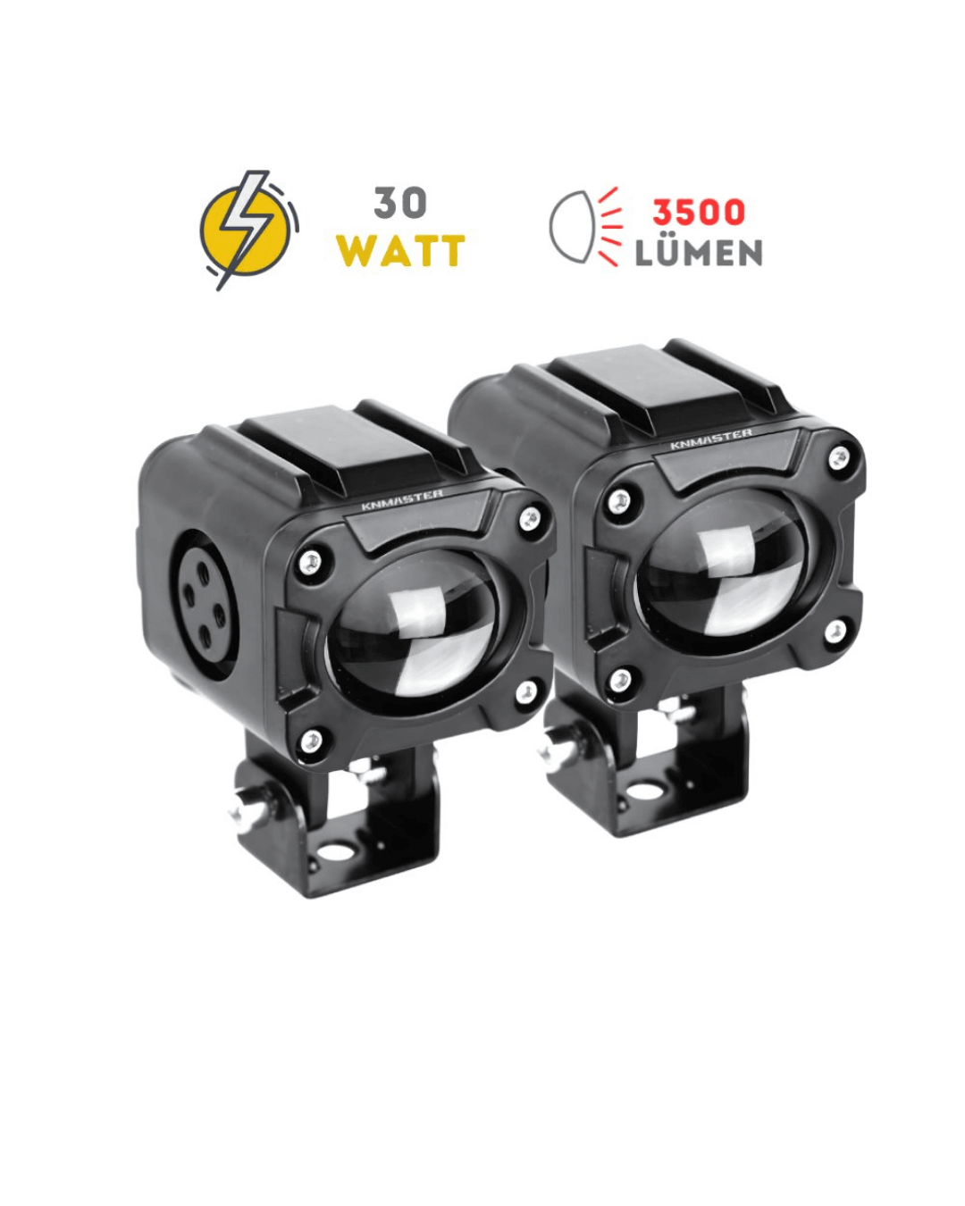 Knmaster Rex 30W Motosiklet Led Sis Farı Takımı