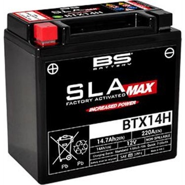 BS BATTERY MOTOSİKLET AKÜLERİ - YENİ ÜRETİM TARİHLİ - BTX14H - SLA MAX