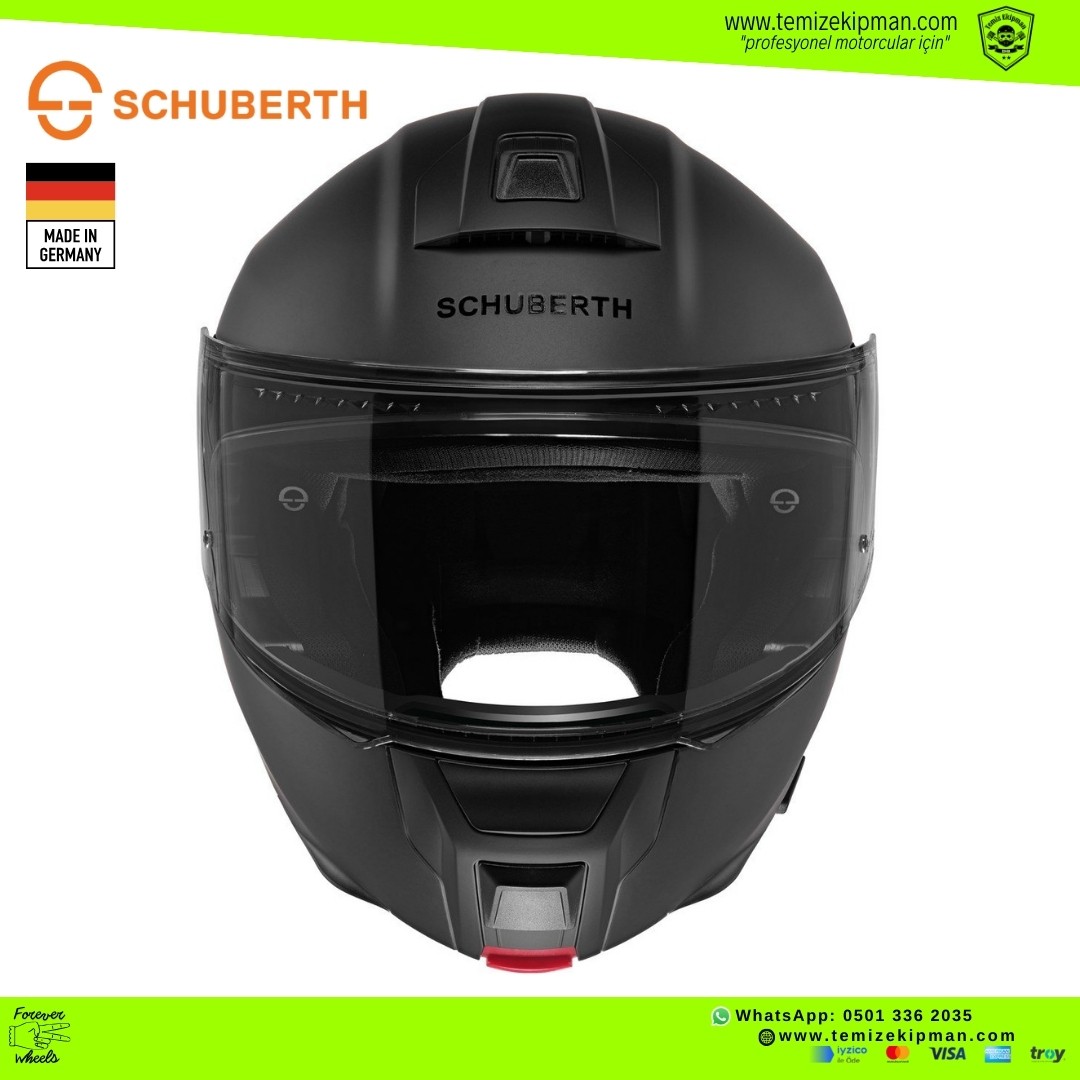 SCHUBERTH C5 MAT SİYAH ÇENE AÇILIR MOTOSİKLET KASKI + PINLOCK