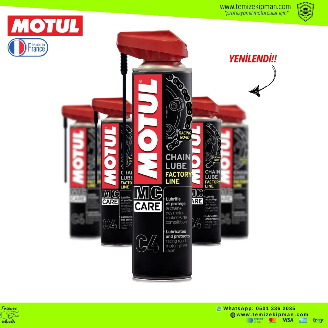 MOTUL C4 YENİ SERİ ZİNCİR YAĞI SPREYİ - CHAIN LUBE FACTORY LINE