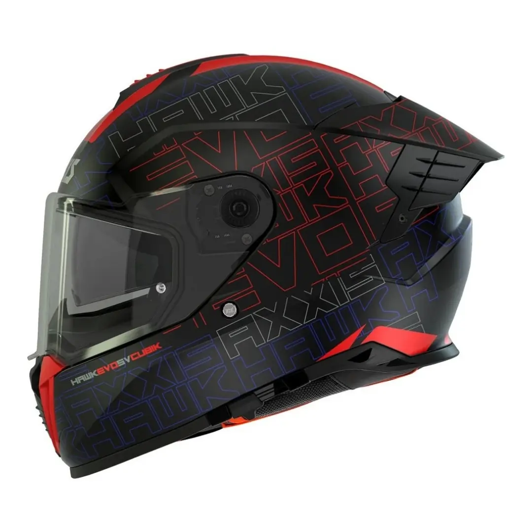 AXXIS HAWK SV EVO CUBIK C4 MAT FLOUR ORANGE FULLFACE MOTOSİKLET KASKI