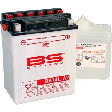 BS BATTERY MOTOSİKLET AKÜLERİ - YENİ ÜRETİM TARİHLİ - BB14L-A2 (DRY)