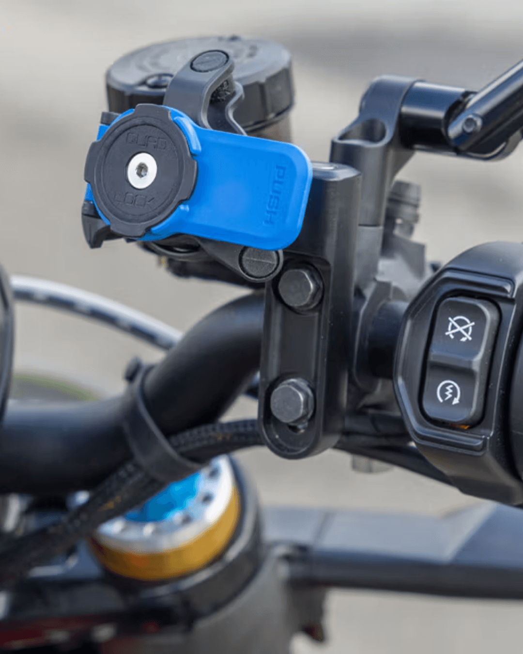 Quad Lock Fren/Debriyaj Bağlantılı (Brake/Clutch Mount) Titreşim Önleyicili Telefon Tutucu 