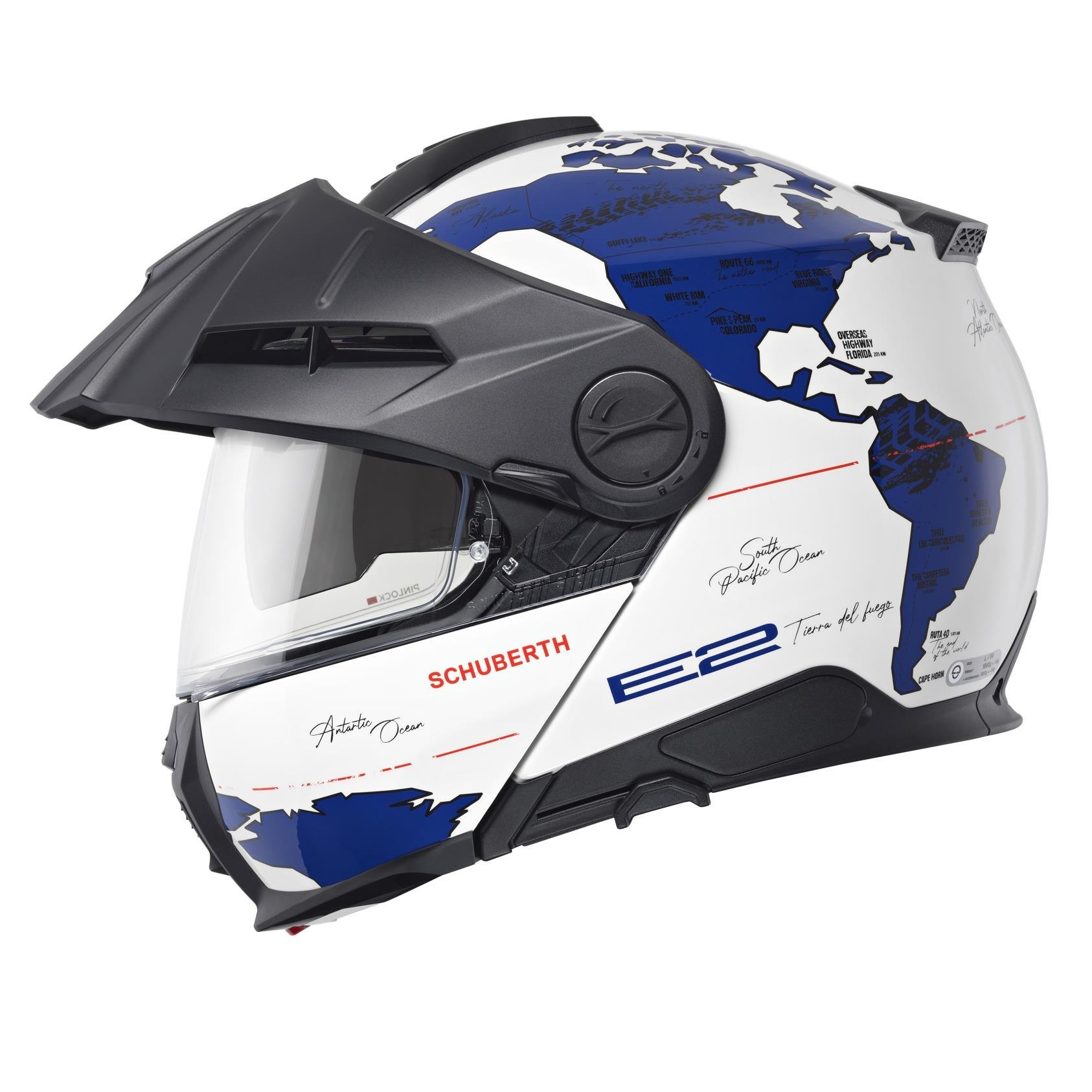 Schuberth E2 Atlas Blue Sökülebilir Terekli Çene Açılır Motosiklet Kaskı