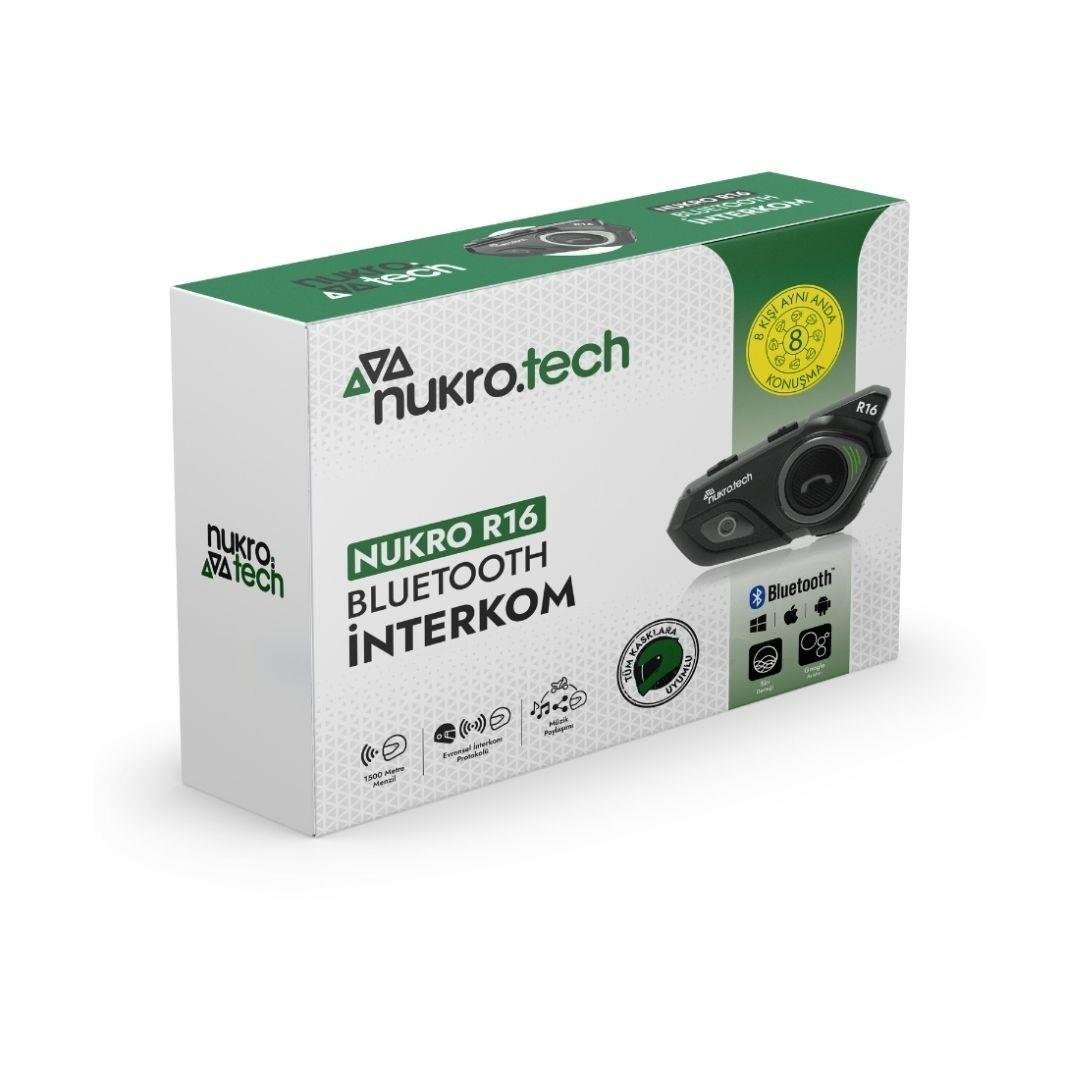 NUKROTECH NUKRO R16 BLUETOOTH INTERCOM 8 KİŞİLİK