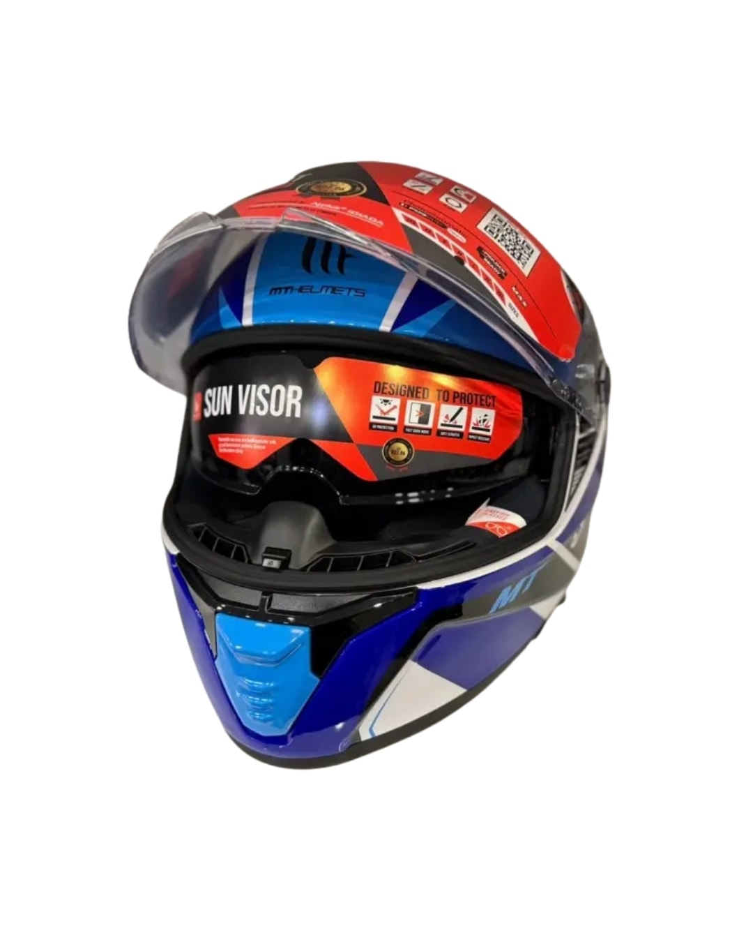 Mt Helmets Thunder 4 Sv Freeway A5 Parlak Mavi Fullface Motosiklet Kaskı
