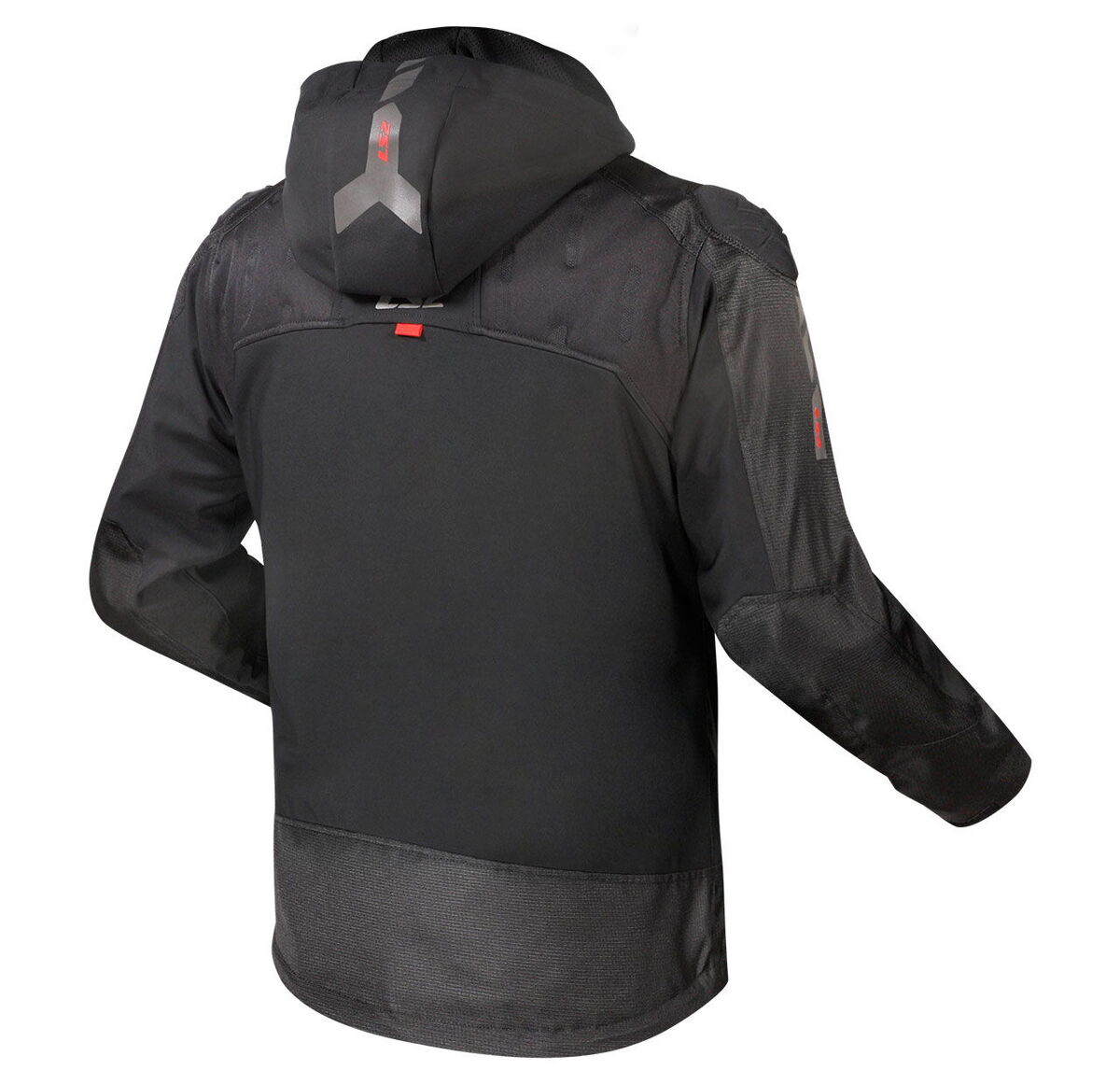LS2 Zirconium Evo Softshell Siyah/Kırmızı Motosiklet Montu