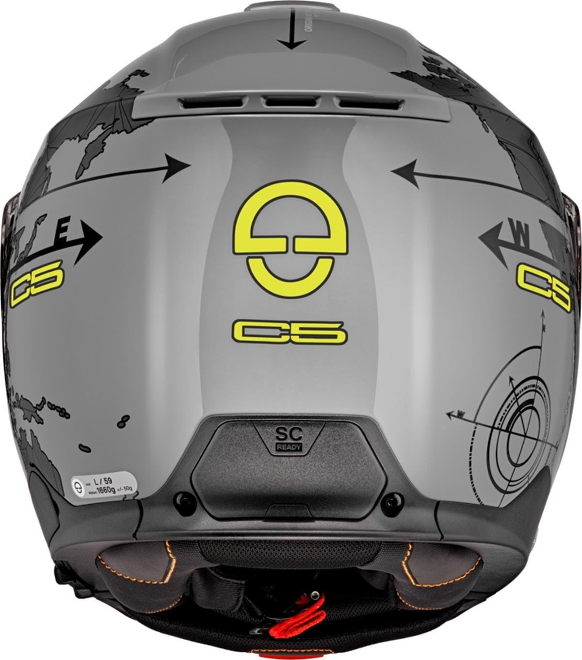 SCHUBERTH C5 GLOBE GREY ÇENE AÇILIR MOTOSİKLET KASKI + PINLOCK