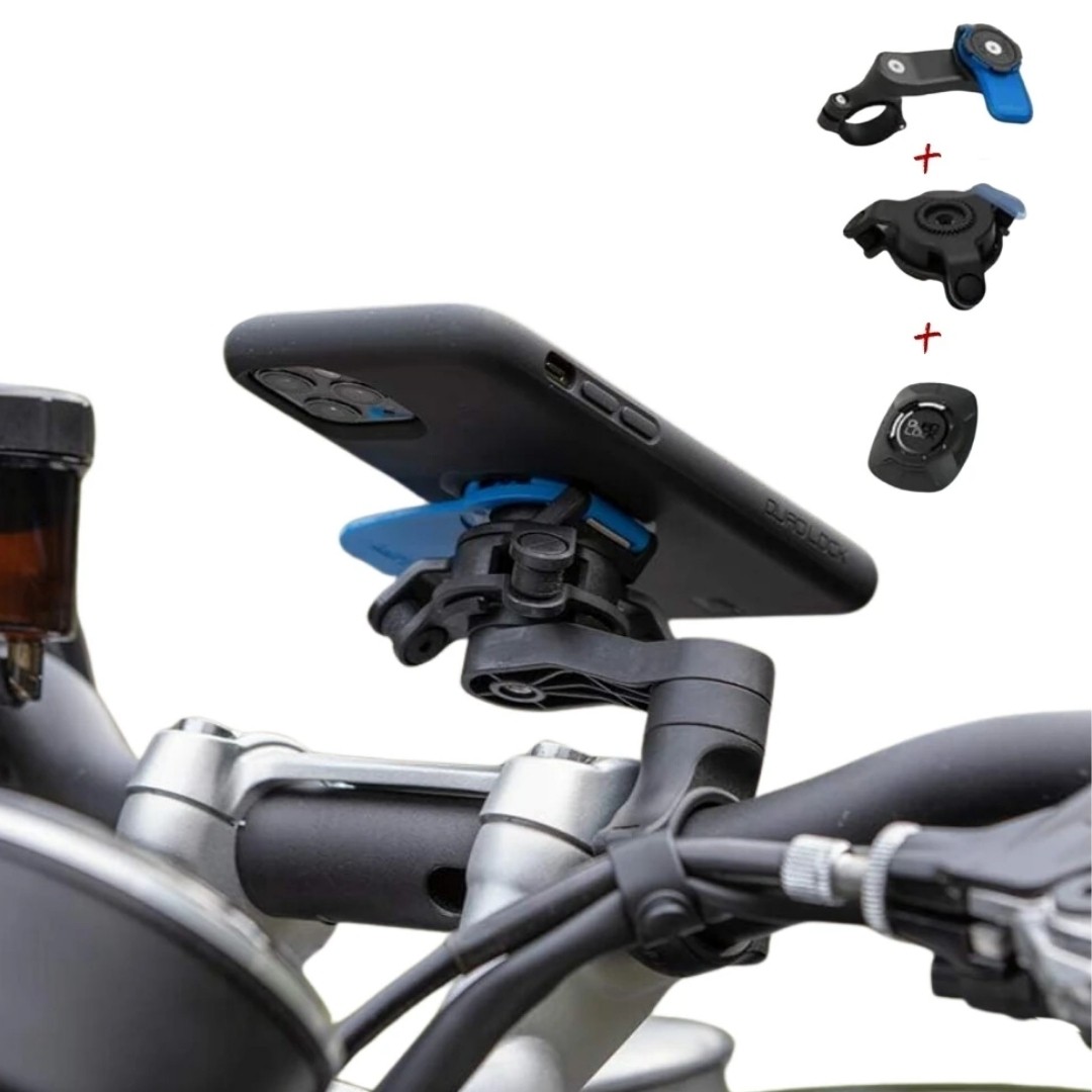 QUAD LOCK HANDLEBAR MOUNTED ANTI-VIBRATION PHONE HOLDER SET - 3 MODULES TOGETHER