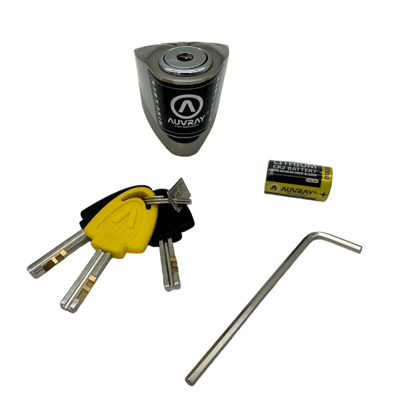 AUVRAY B-LOCK 06 STAINLESS STEEL ALARMLI ÇELİK MOTOSİKLET DİSK KİLİDİ