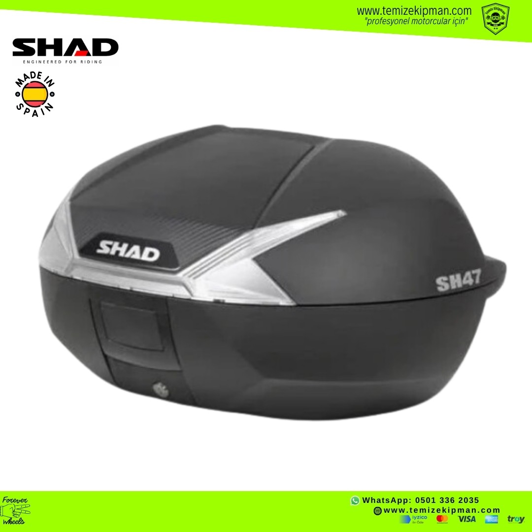 SHAD SH47 MOTOSİKLET TOPCASE ARKA ÇANTA