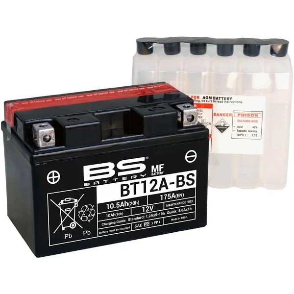 BS BATTERY MOTOSİKLET AKÜLERİ - YENİ ÜRETİM TARİHLİ - BT12A-BS