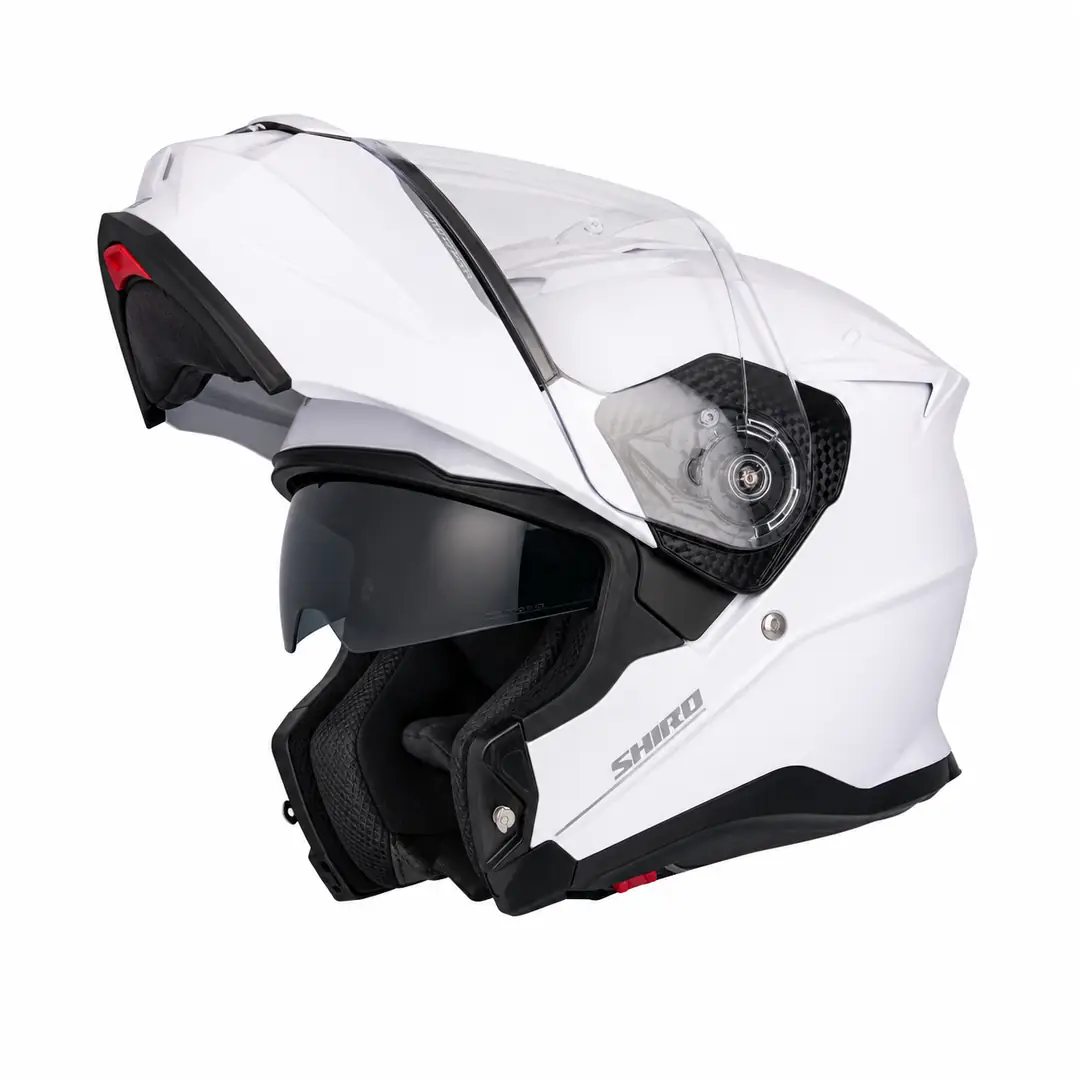 SHIRO DISCOVER SV İNCİ BEYAZI ÇENE AÇILIR MOTOSİKLET KASKI