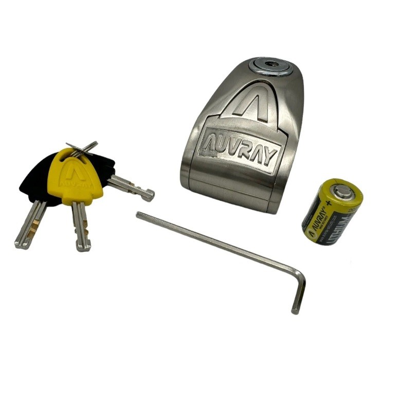 AUVRAY B-LOCK 06 STAINLESS STEEL ALARMLI ÇELİK MOTOSİKLET DİSK KİLİDİ