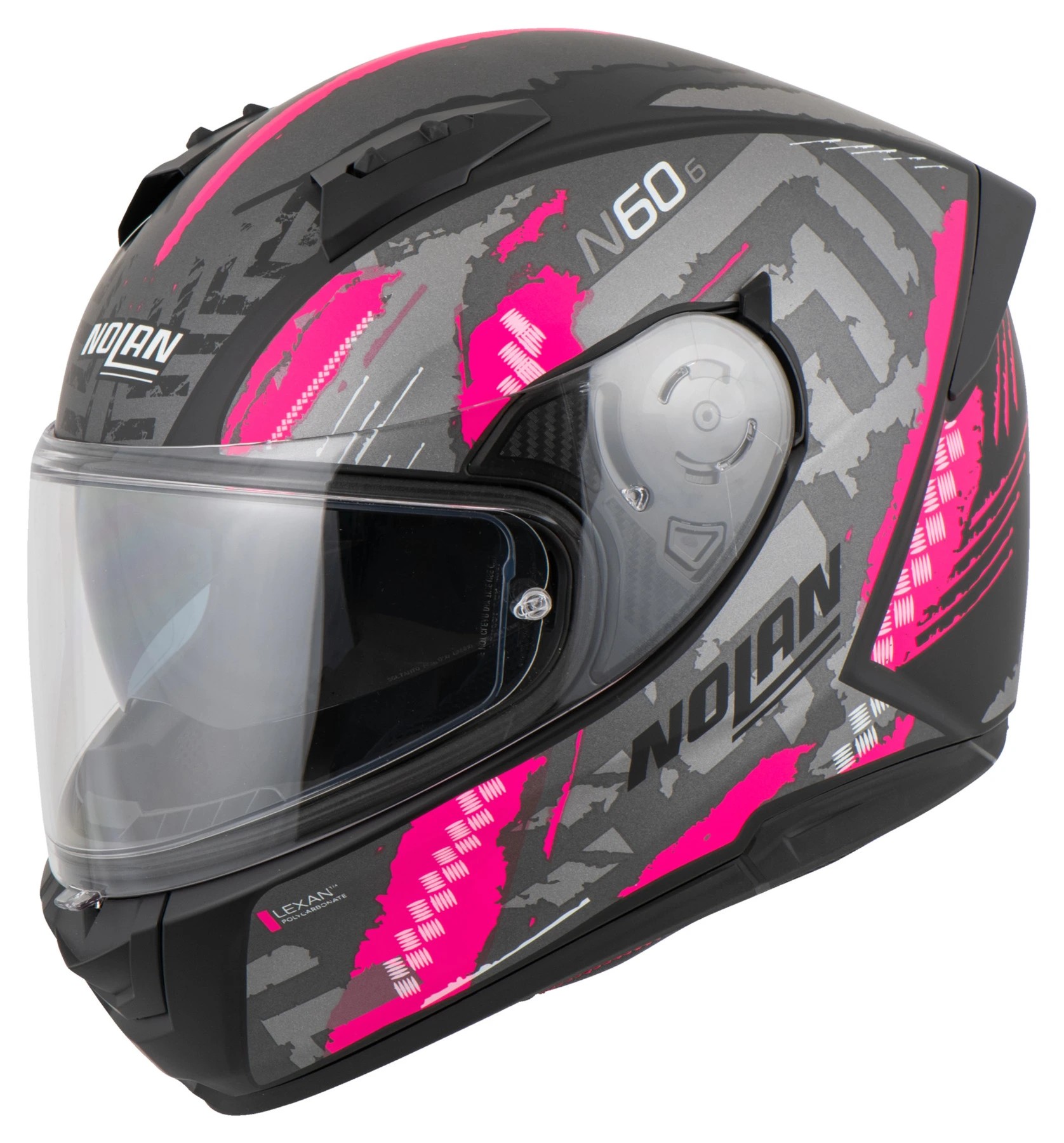 NOLAN N60.6 WHEELSPIN MAT PEMBE GRİ 060 FULLFACE MOTOSİKLET KASKI + PINLOCK