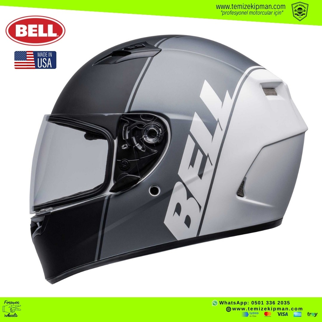 BELL QUALIFER ASCENT MAT SİYAH/GRİ FULLFACE MOTOSİKLET KASKI