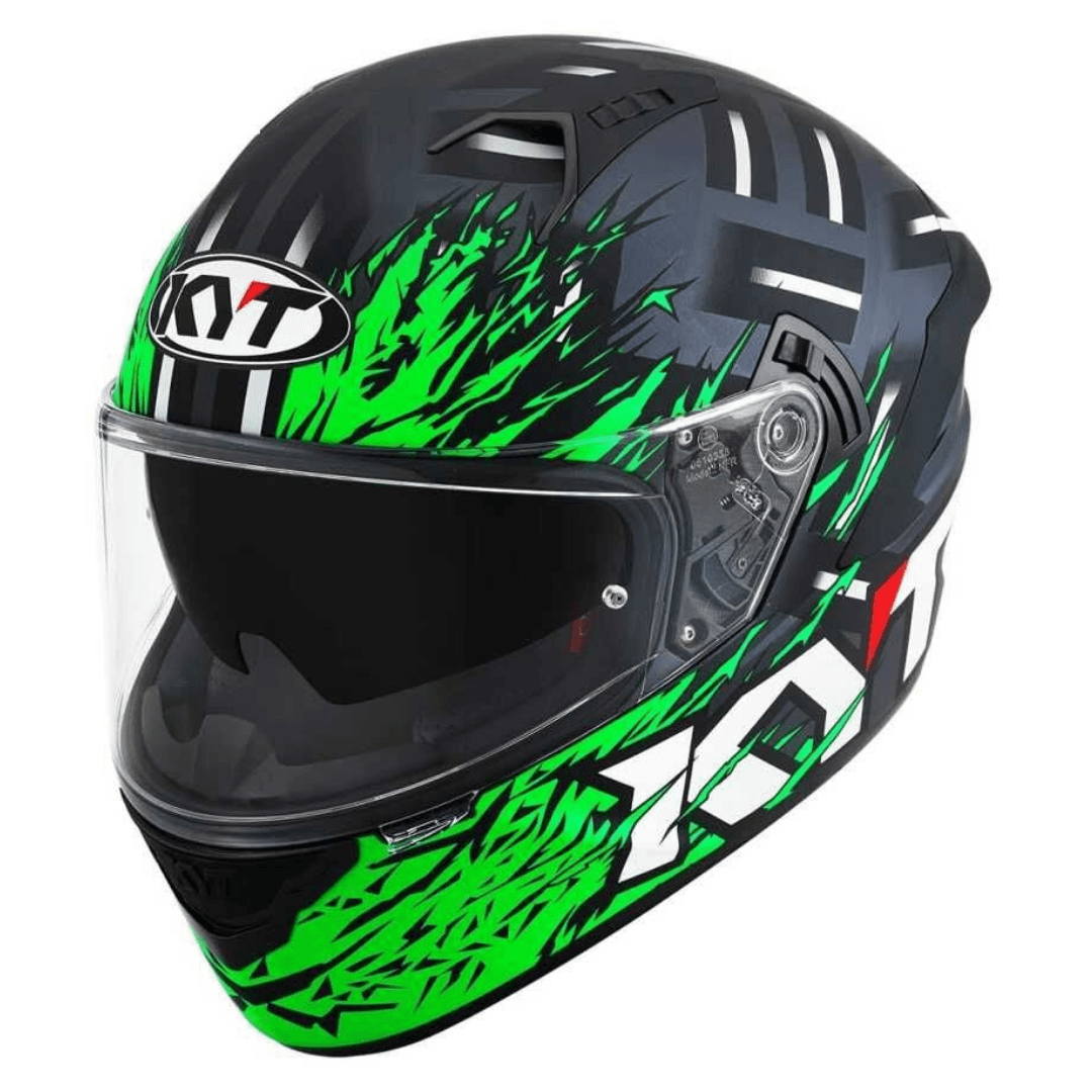 KYT NF-R FLAMING MAT GRİ/YEŞİL FULLFACE MOTOSİKLET KASKI